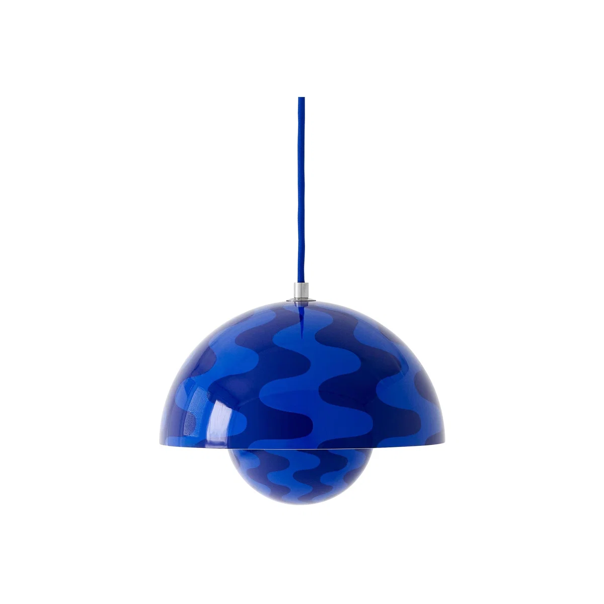 &Tradition Flowerpot VP1 pendant lamp Cobalt blue-Twilight blue – image 1