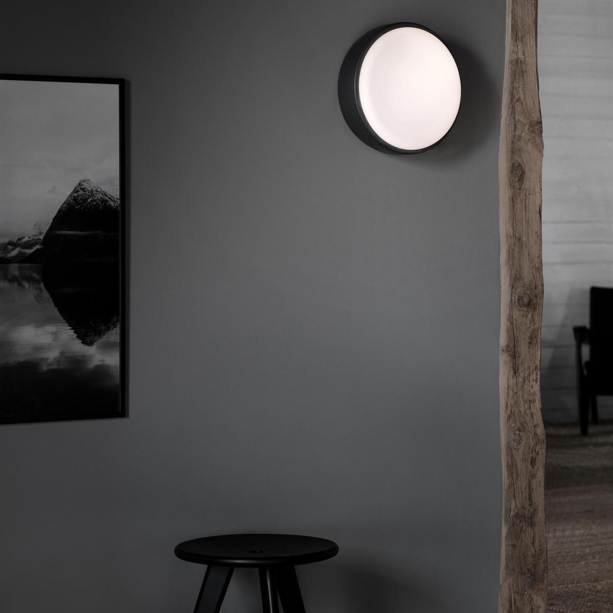 Over me ceiling and wall lamp Ø30 cm dark grey – image 2