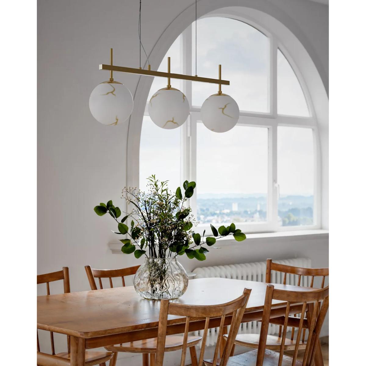 By Rydéns Bellagio ceiling light 3-lite Brass-white – image 2