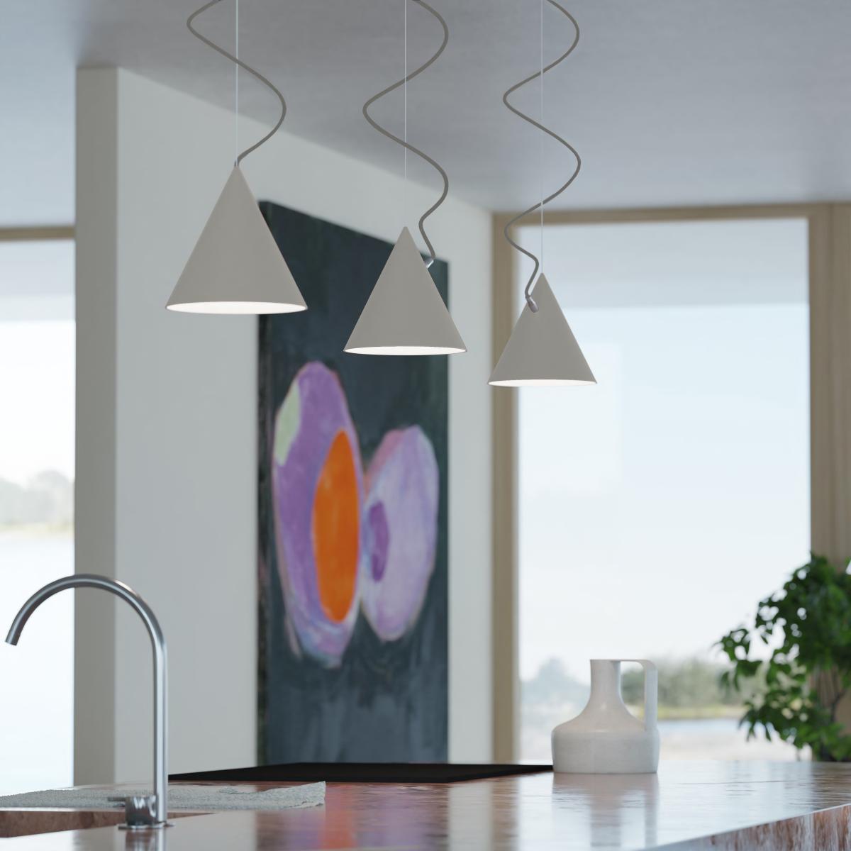 Noon Castor pendant 20 cm Gray-light gray-silver – image 3