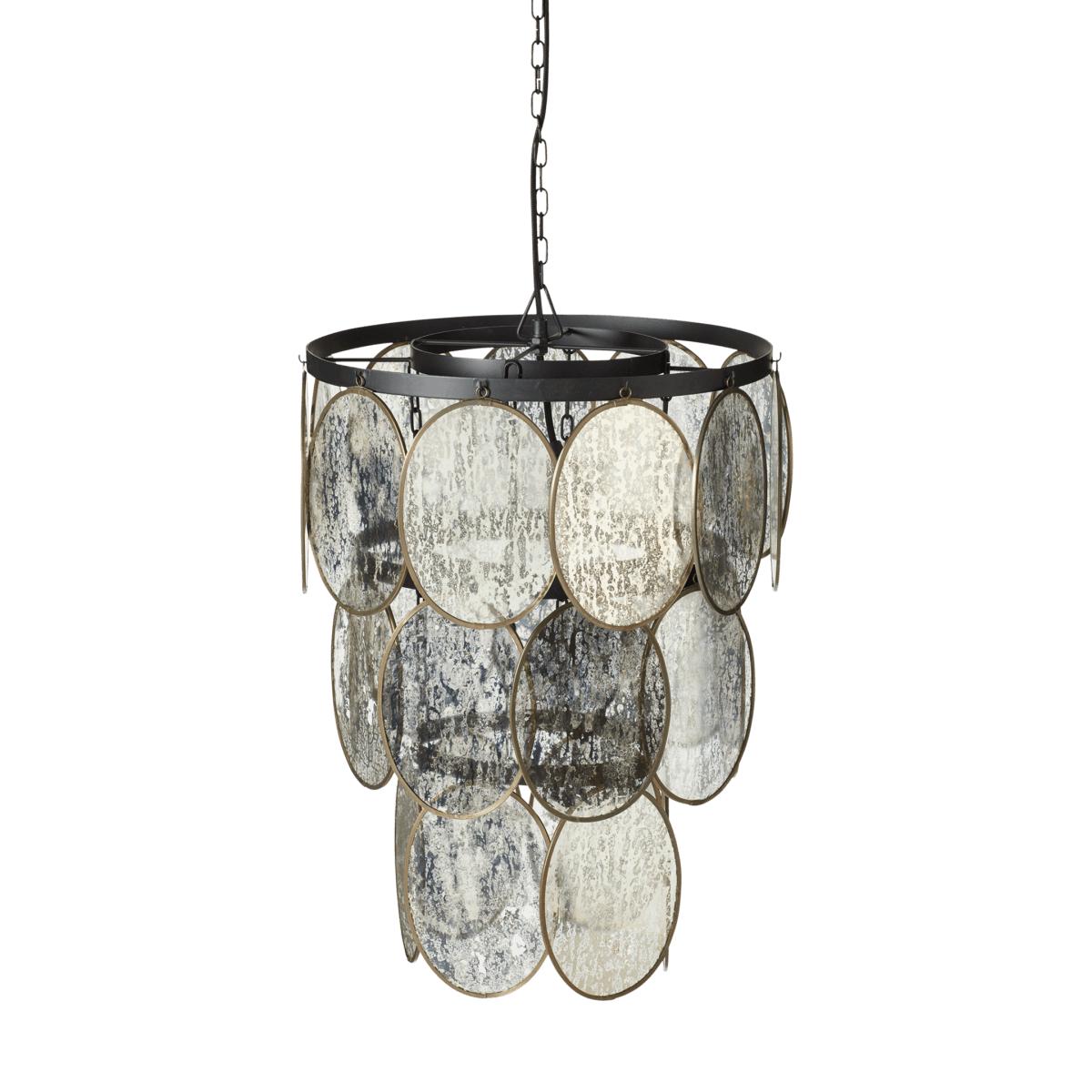 OKA, Luminosia Hanging Disc Lamp - Antiqued Mirror, Hanging Lights, Glass – image 3