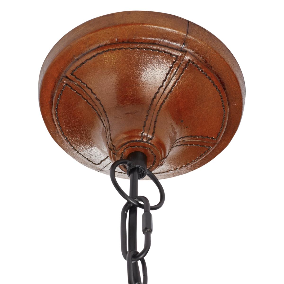 Cevoli Leather Lantern Large - Aged Tobacco – image 3