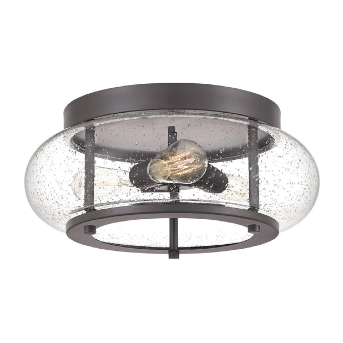 Elstead Trilogy 3 Light Flush Mount Light Old Bronze – image 1