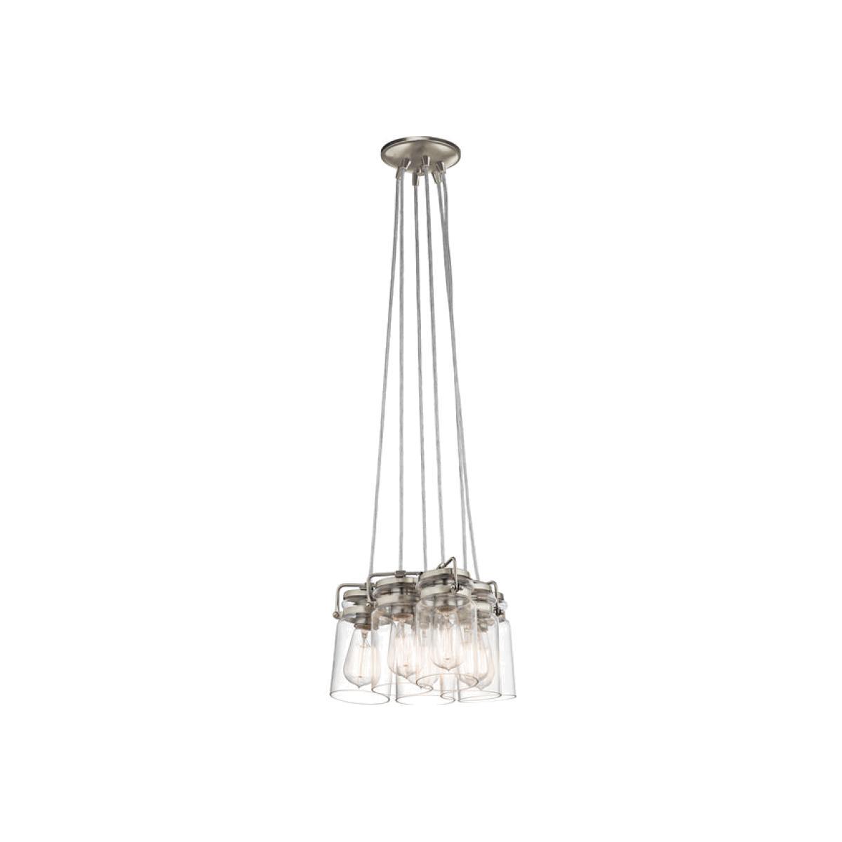 Elstead Brinley 6 Light Pendant Brushed Nickel – image 1