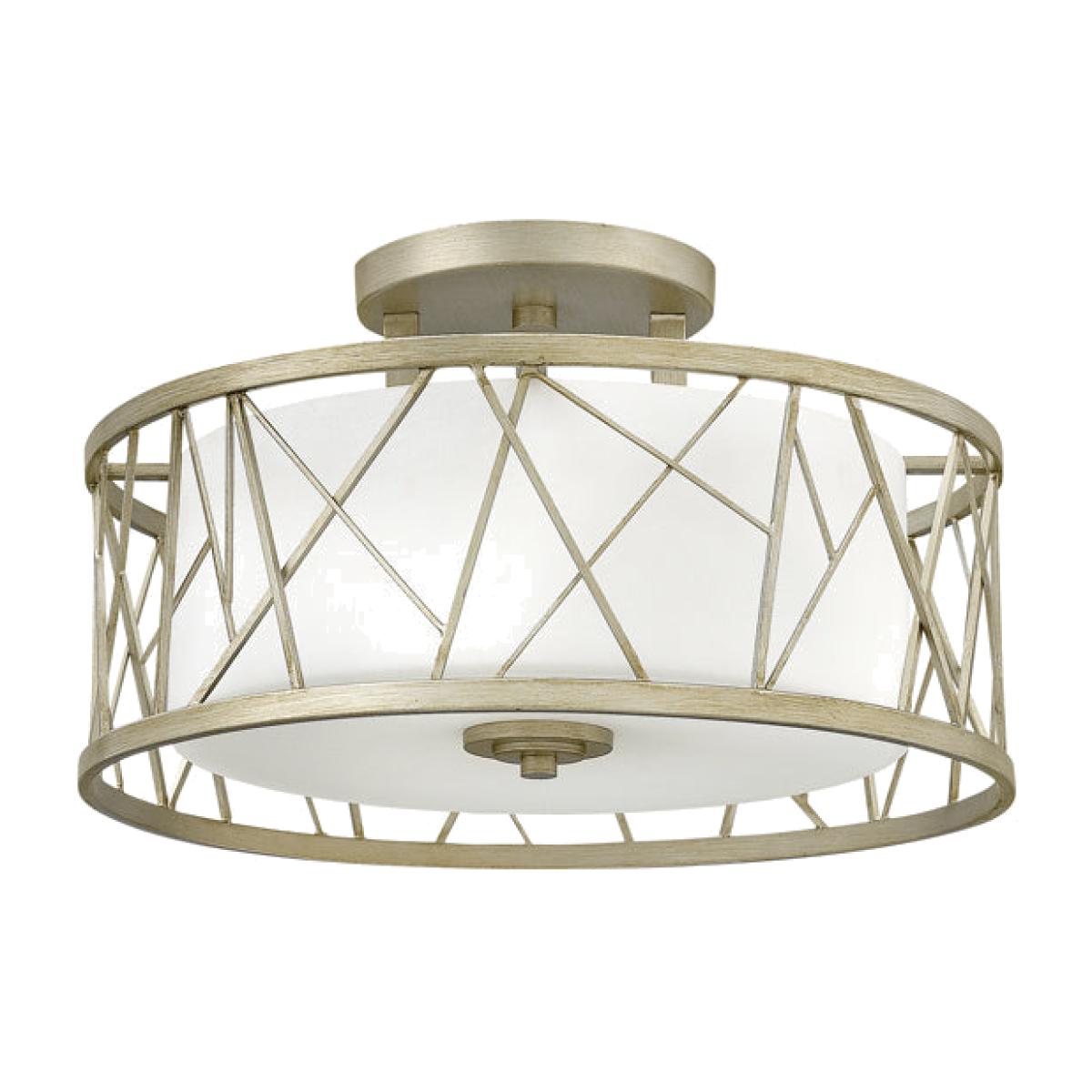 Elstead Nest 3 Light Ceiling Light Silver Leaf – image 1