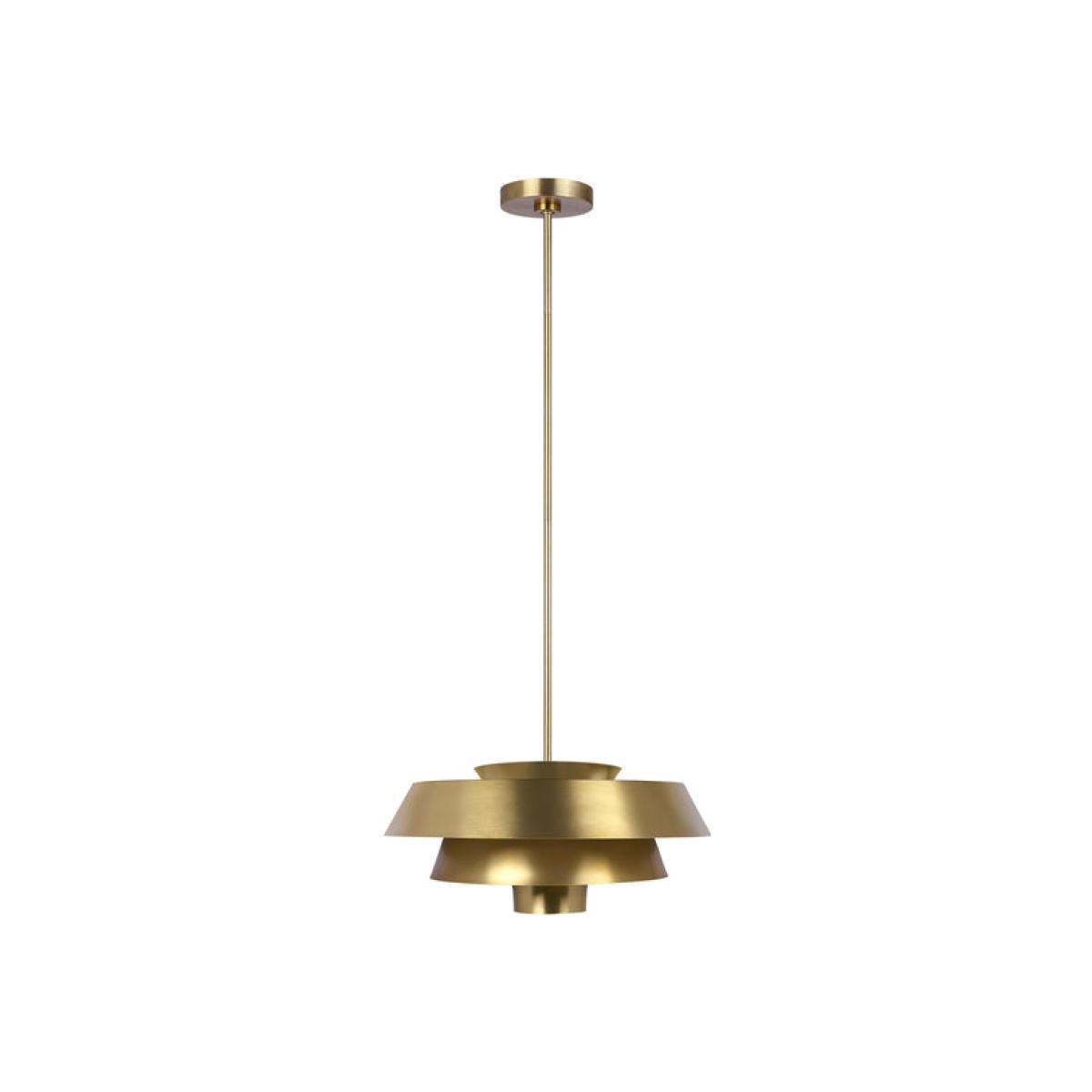 Elstead Brisbin 1 Light Pendant Burnished Brass – image 1