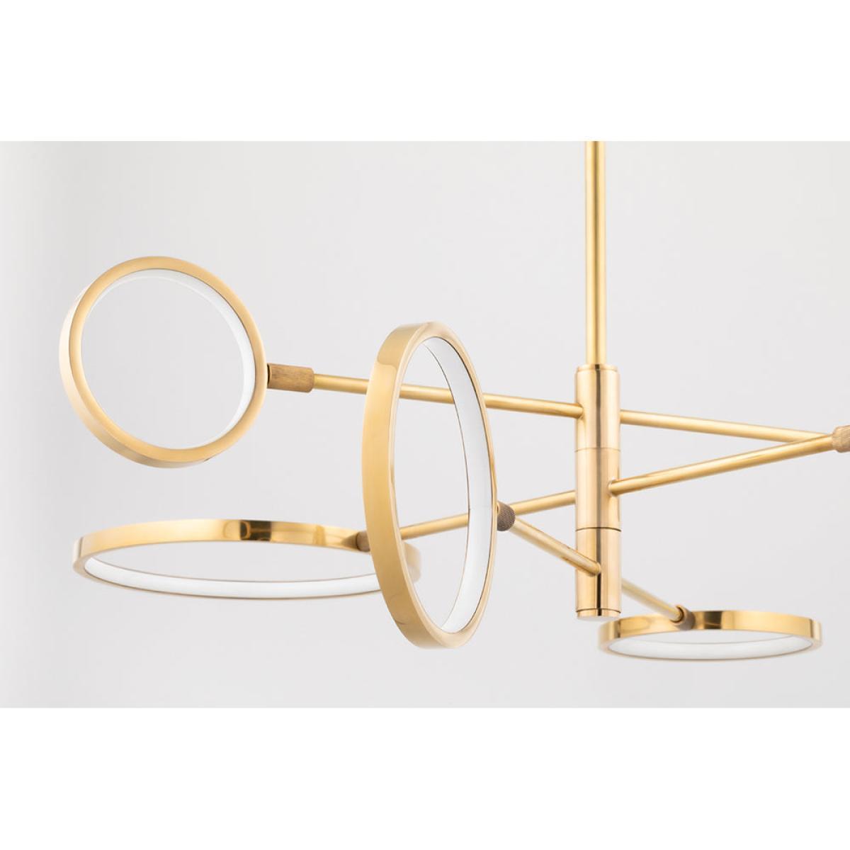Hudson Valley Lighting Saturn Brass Base And Matte White Shade Pendant – image 3