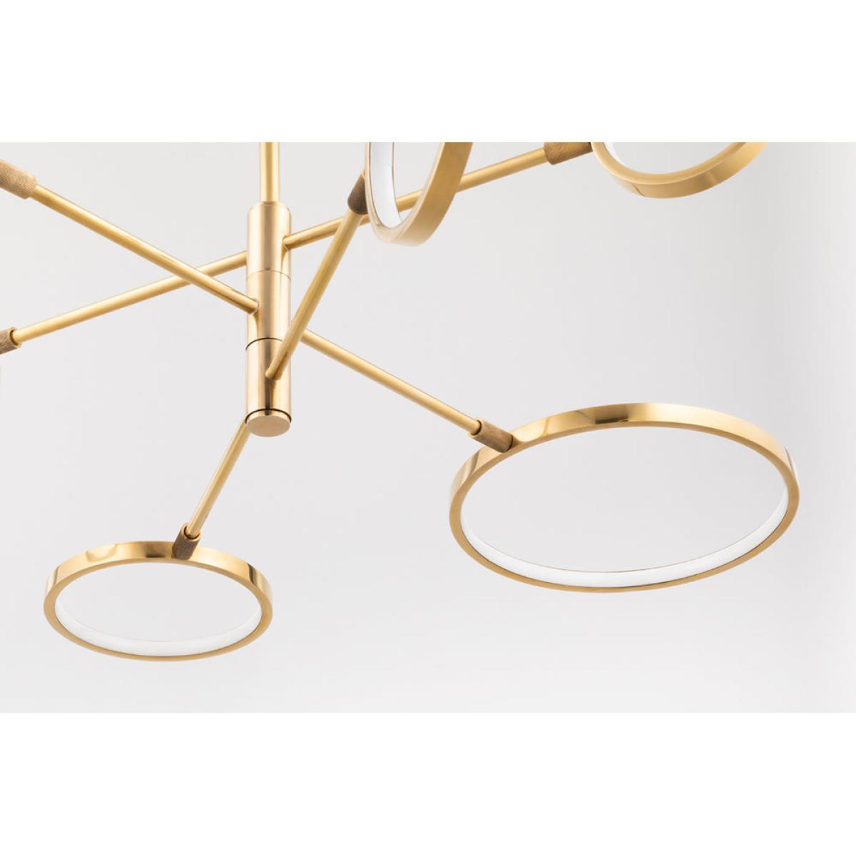 Hudson Valley Lighting Saturn Brass Base And Matte White Shade Pendant – image 4