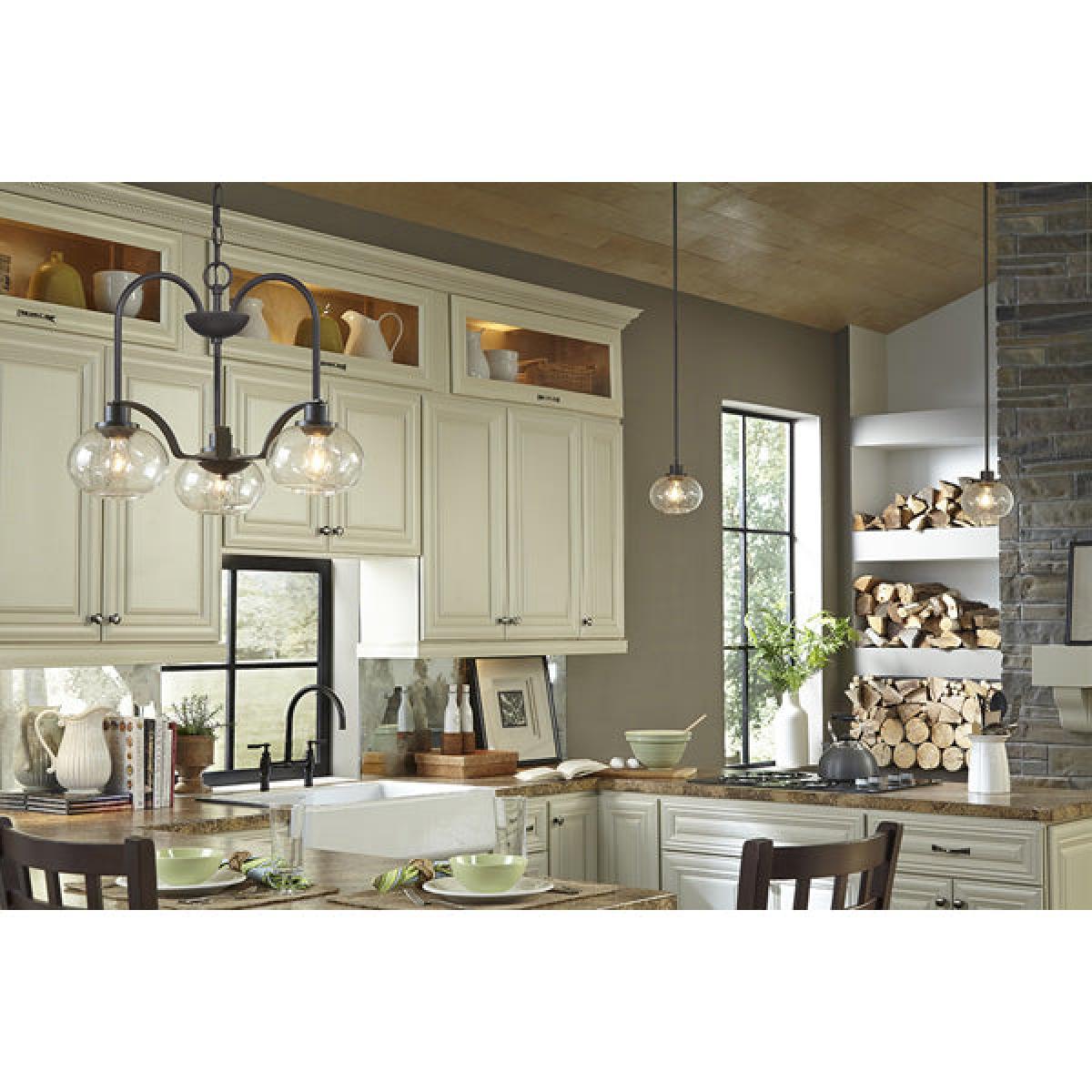 Elstead Trilogy 3 Light Pendant Old Bronze – image 2