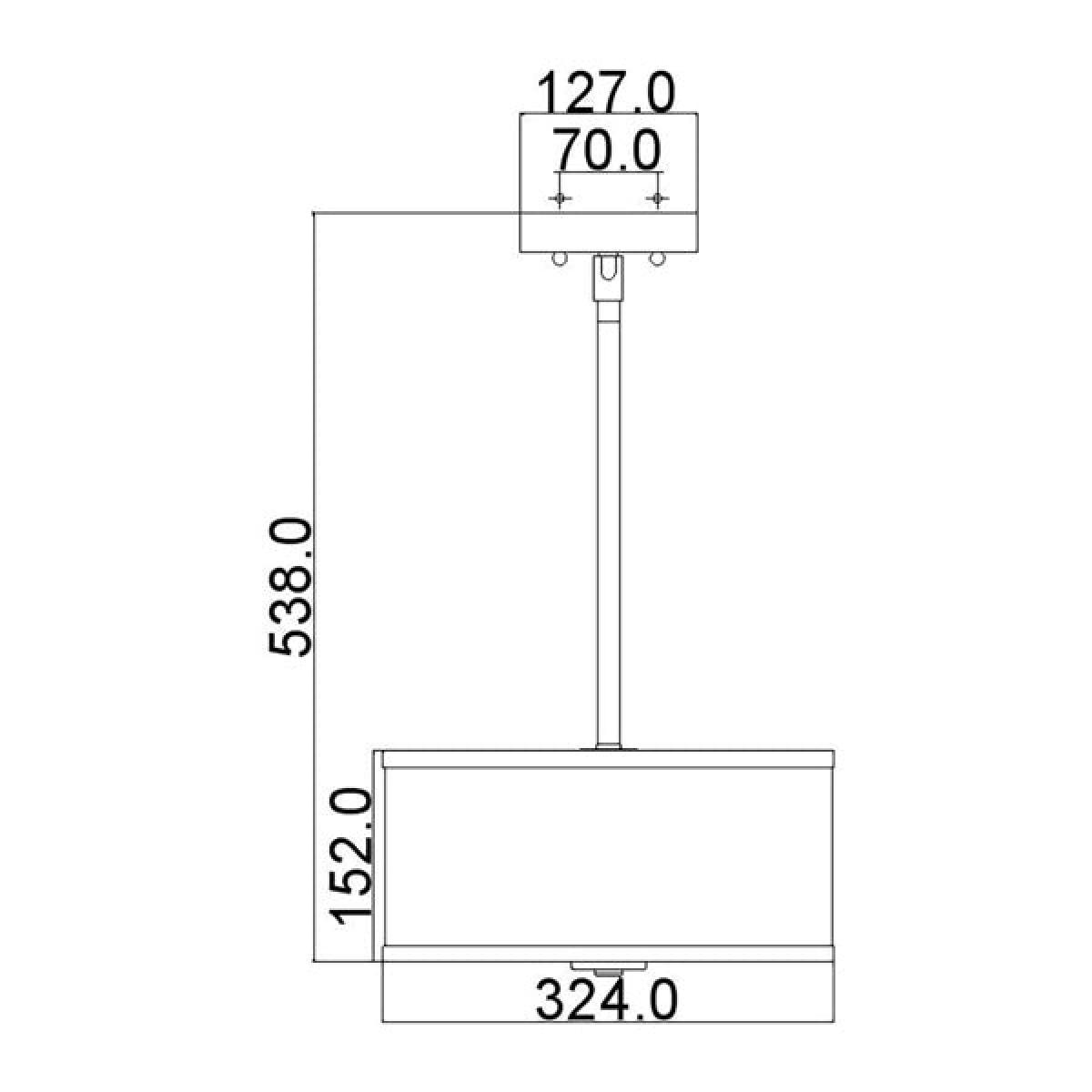 Elstead Prospect Park 2 Light Pendant Satin Nickel and Chrome – image 3