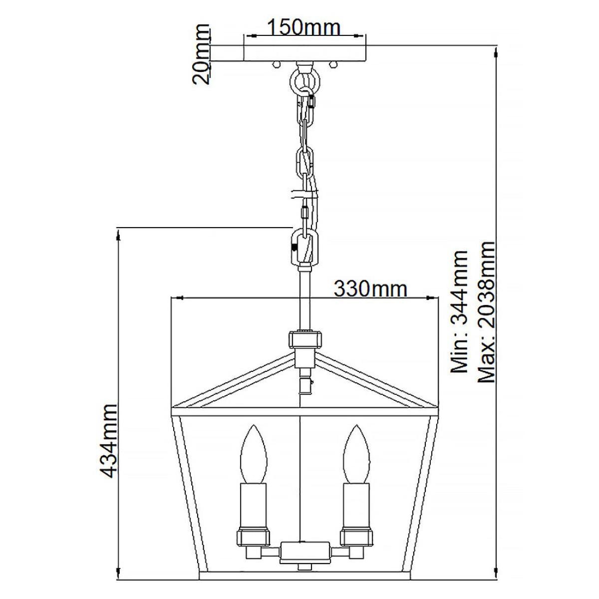 Quintiesse Stinson 4 Light Medium Pendant SemiFlush – image 12