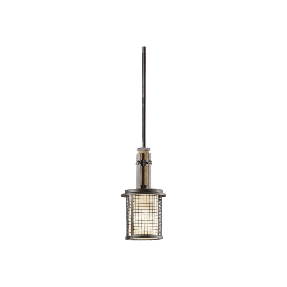 Elstead Ahrendale 1 Light Iron Pendant Anvil – image 1