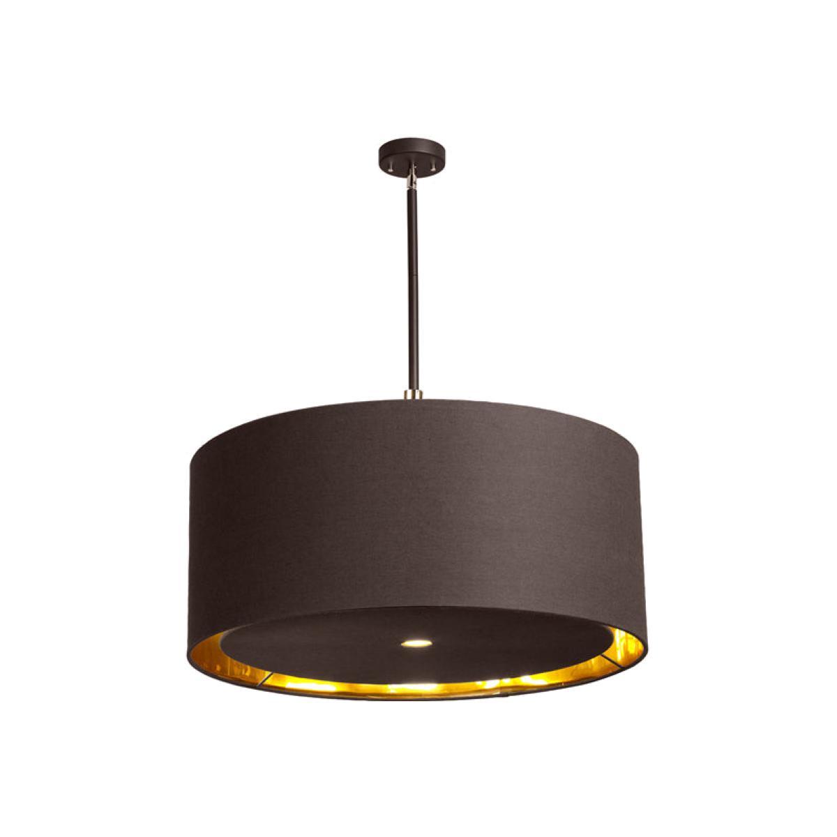 Elstead Balance 4 Light Pendant Brown and Polished Brass – image 1
