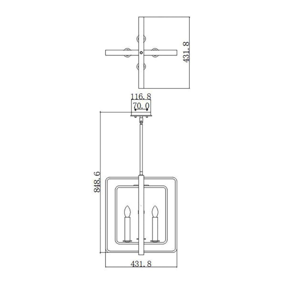 Elstead Quentin 4 Light Pendant Buckeye Bronze Style B – image 3