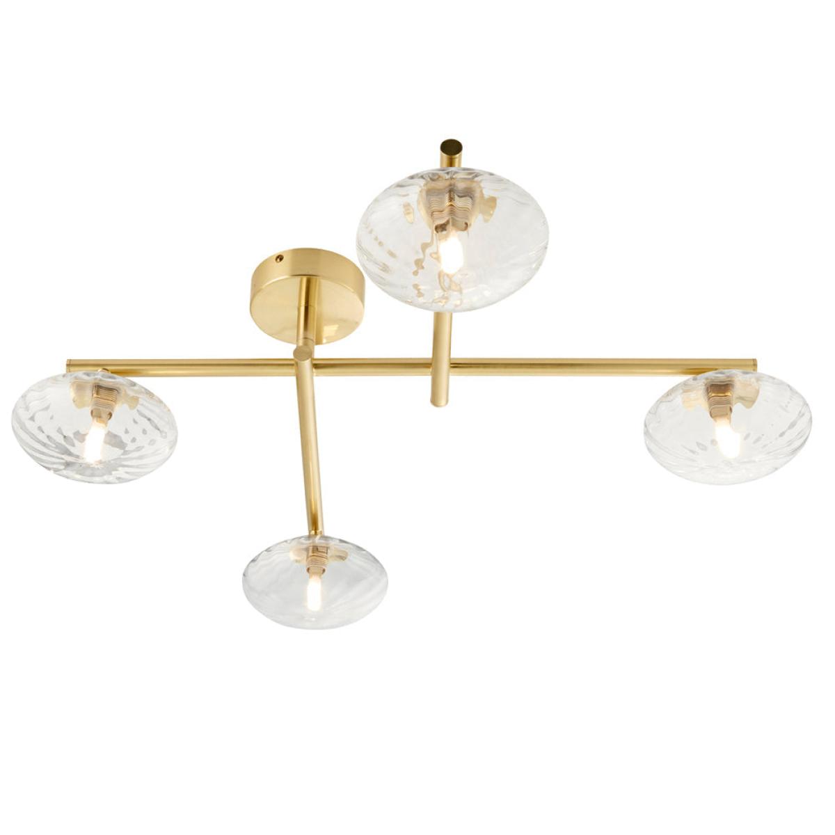 Olivia's Harper Bathroom 4 Ceiling Light in Satin Brass | Outlet – image 2