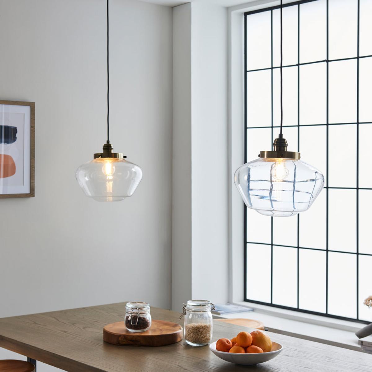 Olivia's Isabella Pendant Light in Brass & Clear Glass | Outlet – image 3