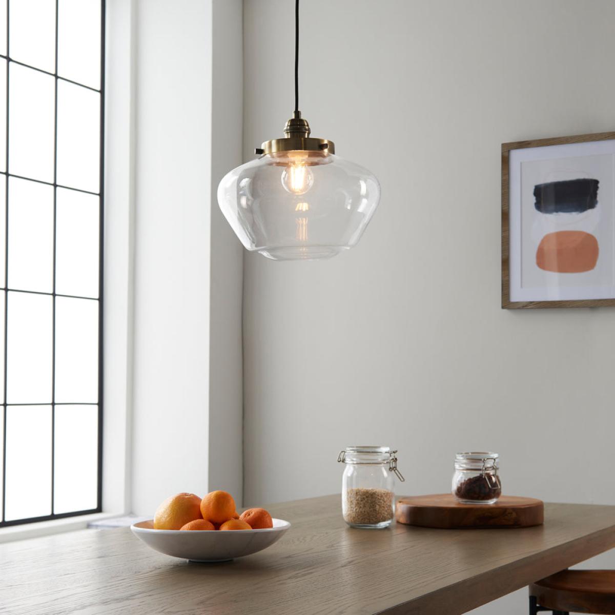 Olivia's Isabella Pendant Light in Brass & Clear Glass | Outlet – image 1