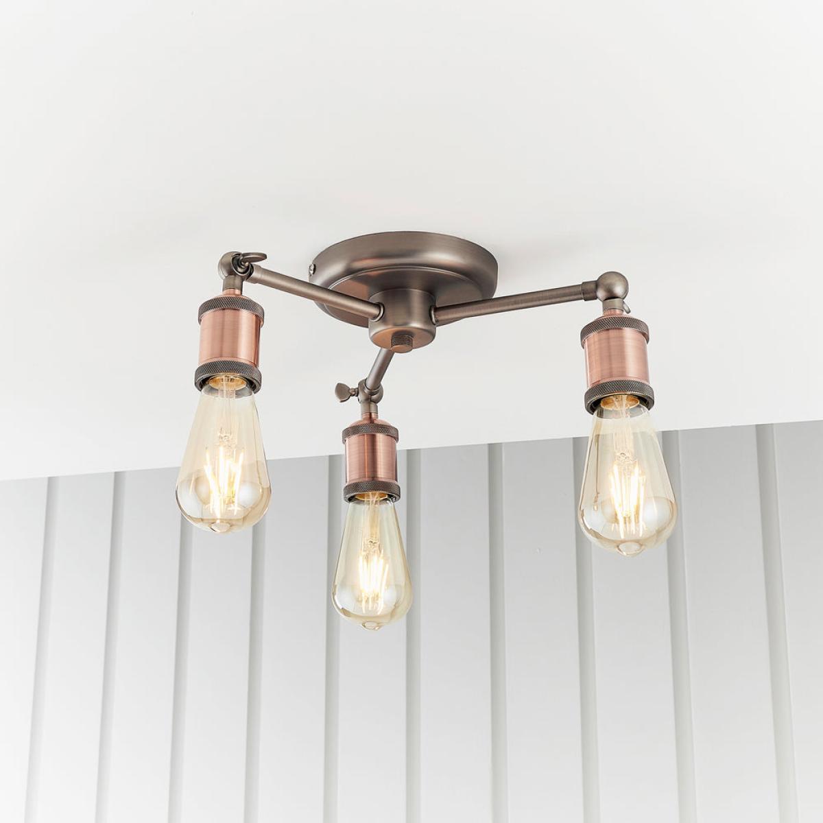 Gallery Interiors Hal 3 Ceiling Light In Bronze – image 3