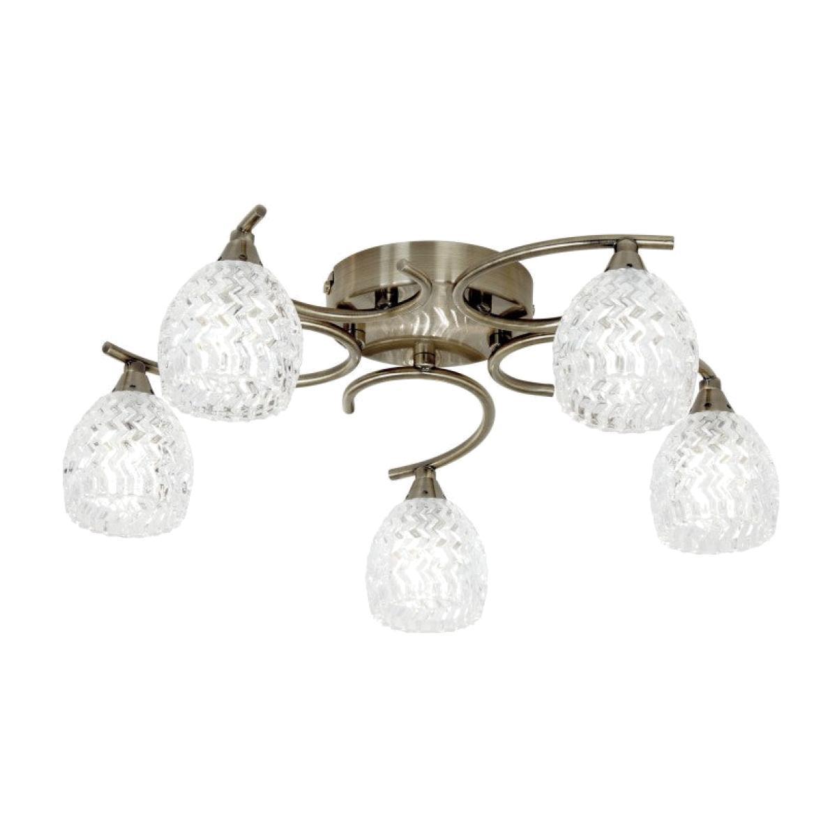 Gallery Direct Boyer 5 Arm Ceiling Light Antique Brass