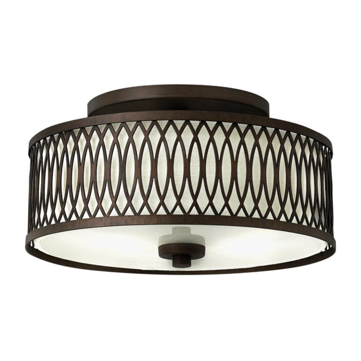 Elstead Walden 3 Light Flush Mount Light Victorian Bronze – image 1