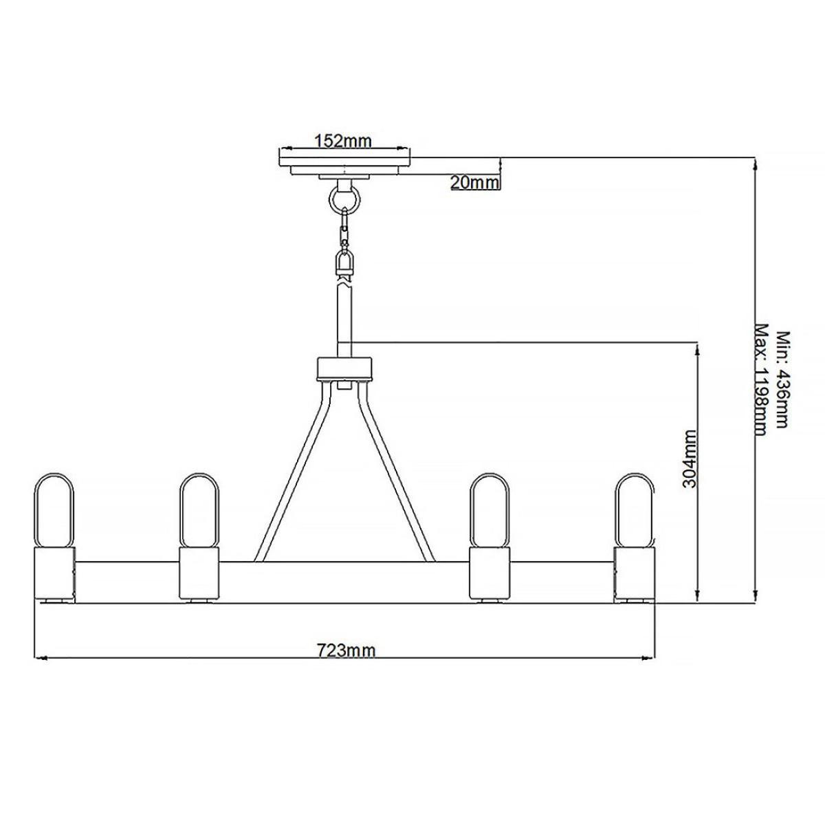 Quintiesse Silas 6 Light Pendant SemiFlush – image 7