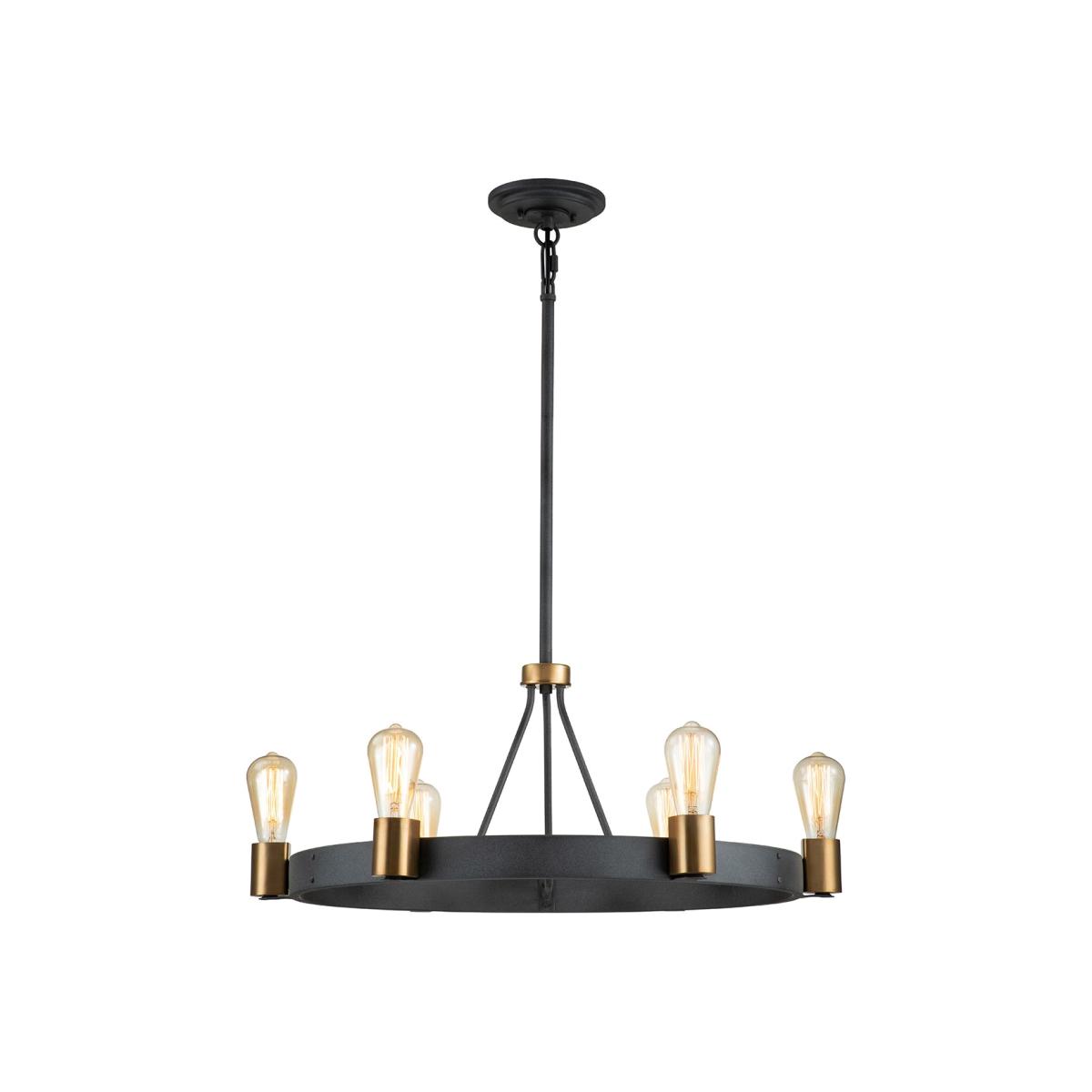 Quintiesse Silas 6 Light Pendant SemiFlush – image 1