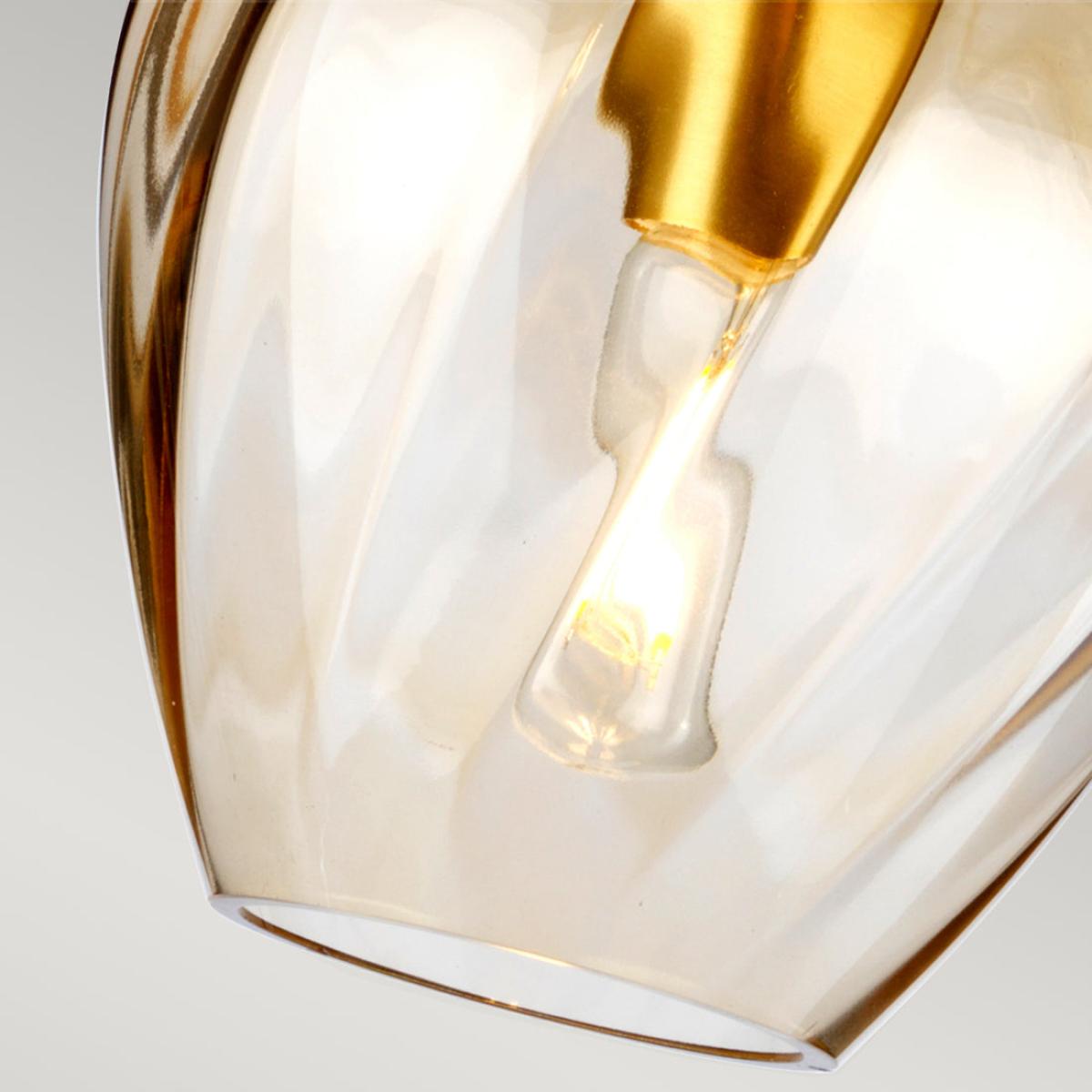 Elstead Lighting Tiber 1 Light Pendant Light in Brass – image 4