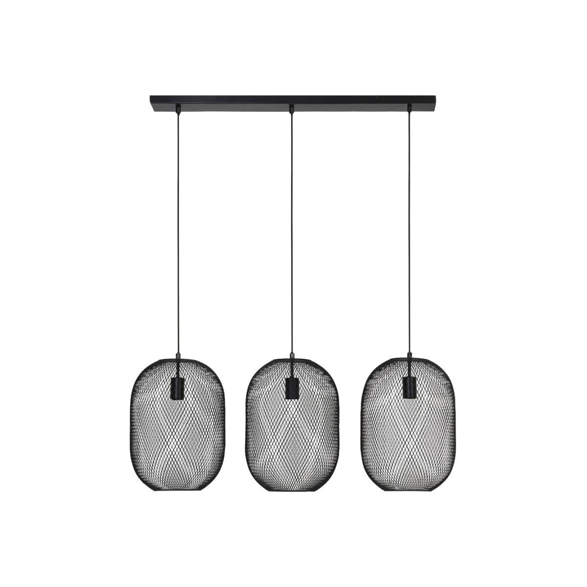 Light & Living Reilley 3 Lamp Pendant Black – image 1