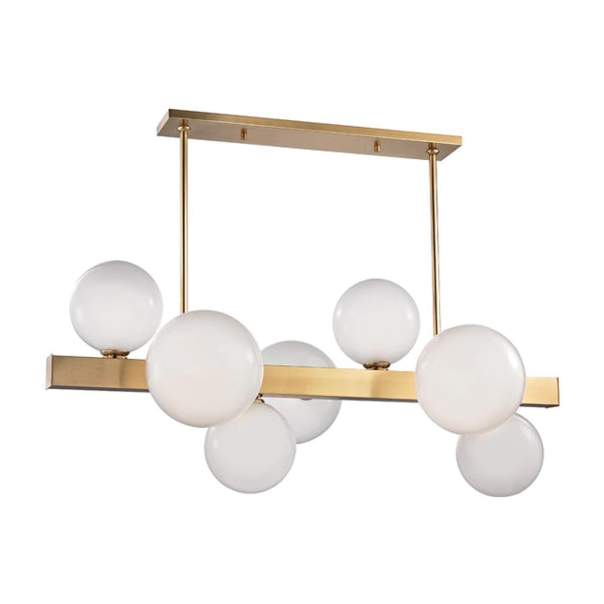 Hudson Valley Lighting Hinsdale Brass 7 Light Island