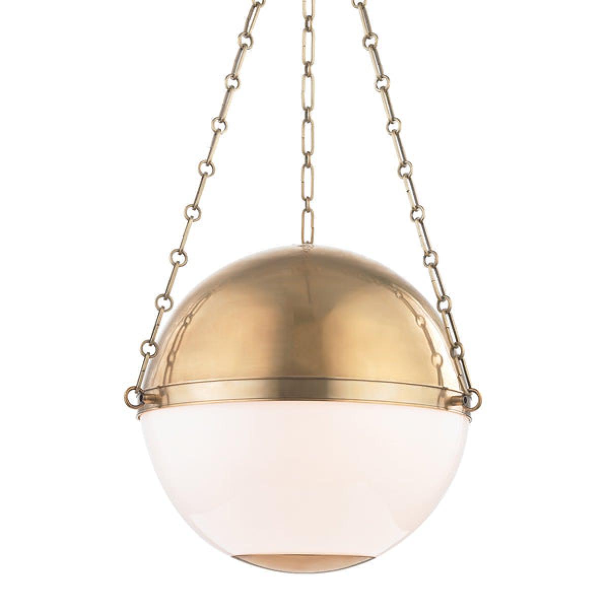 Hudson Valley Lighting Sphere No.2 Brass 3 Light Large Pendant – image 2