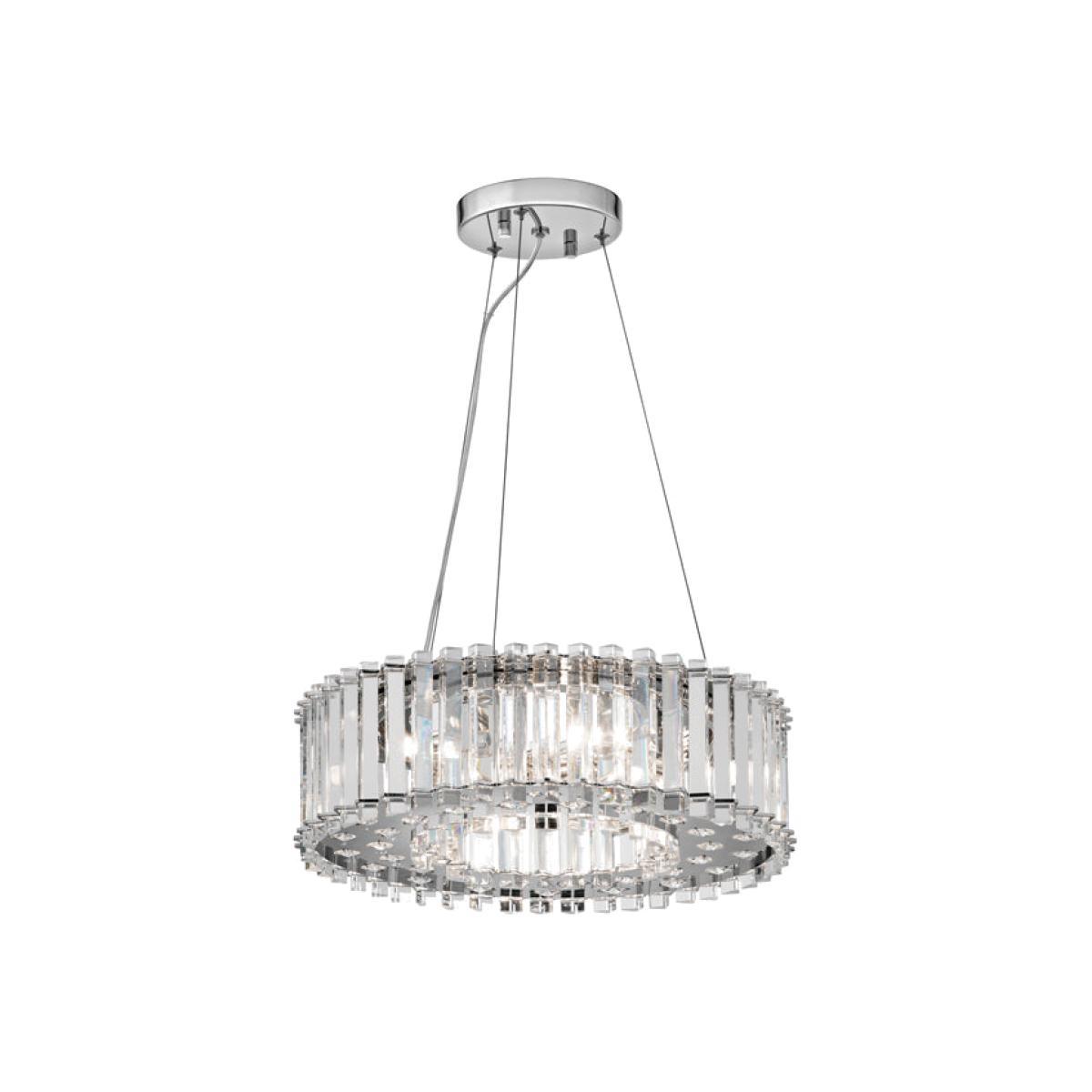 Elstead Crystal Skye 6 Light Pendant Chrome – image 1