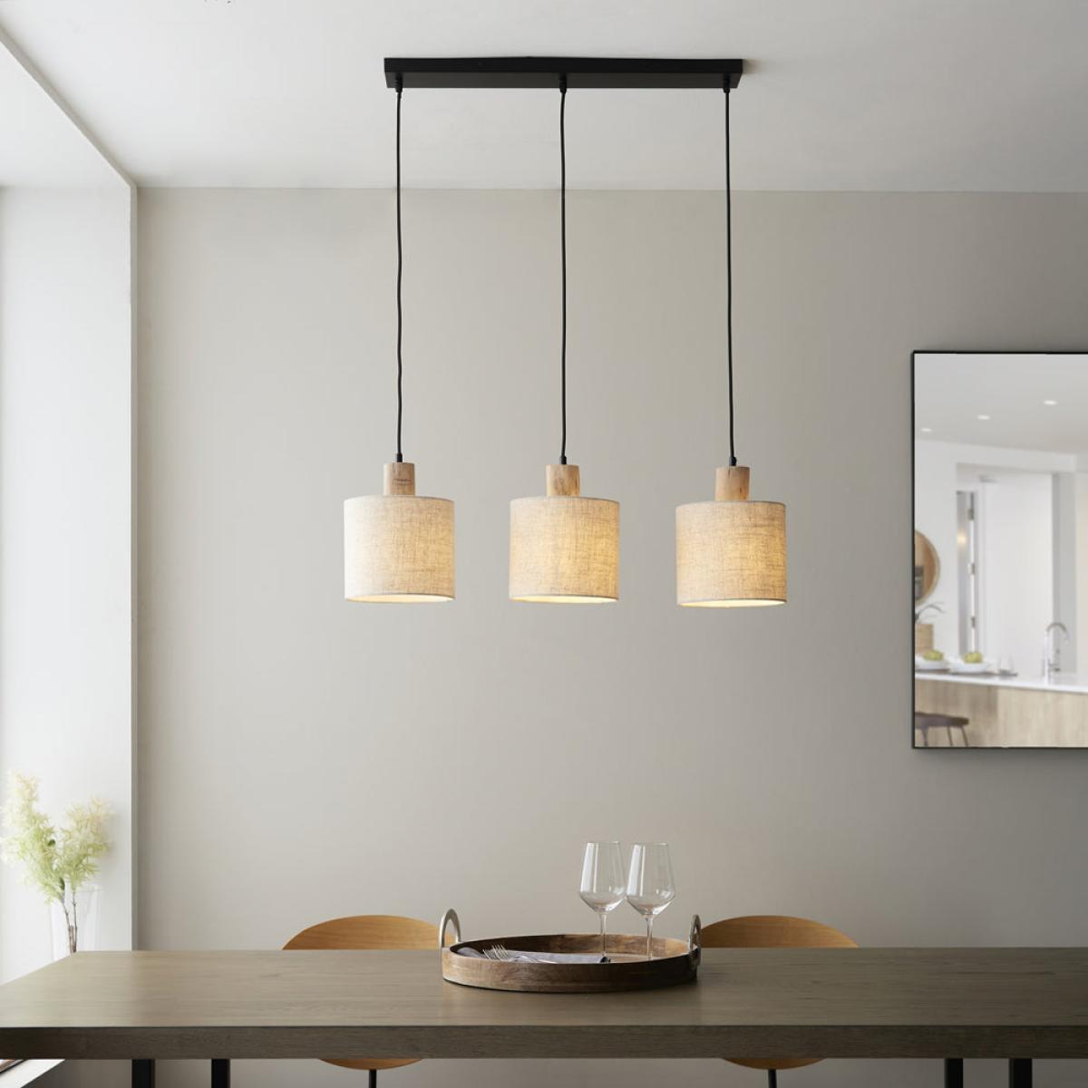 Gallery Interiors Derby 3 Pendant Light in Natural – image 2