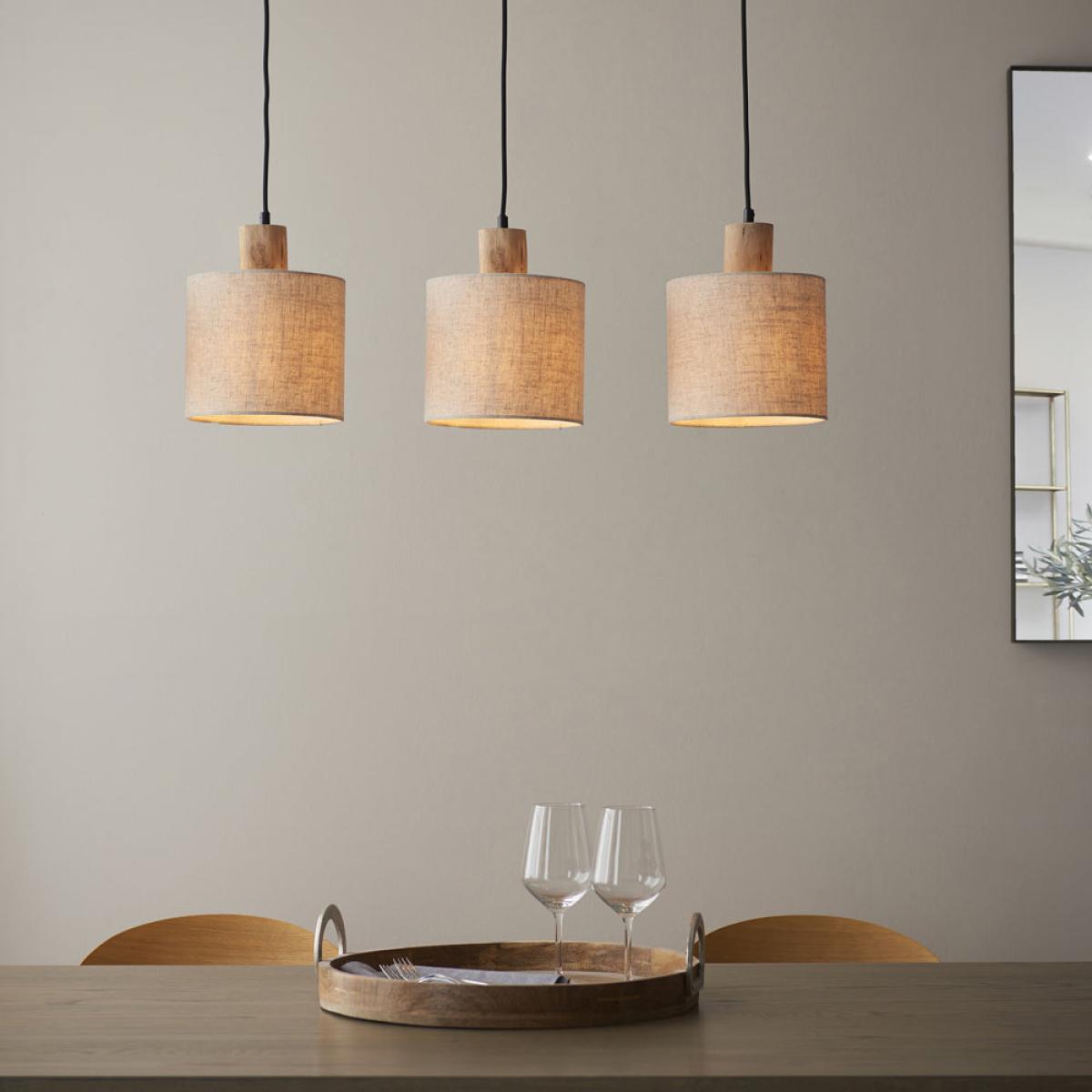 Gallery Interiors Derby 3 Pendant Light in Natural – image 3