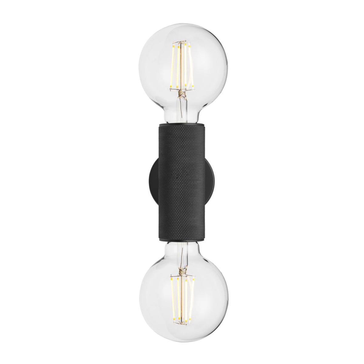 Industville Knurled Edison Double Wall Light - Black – image 4
