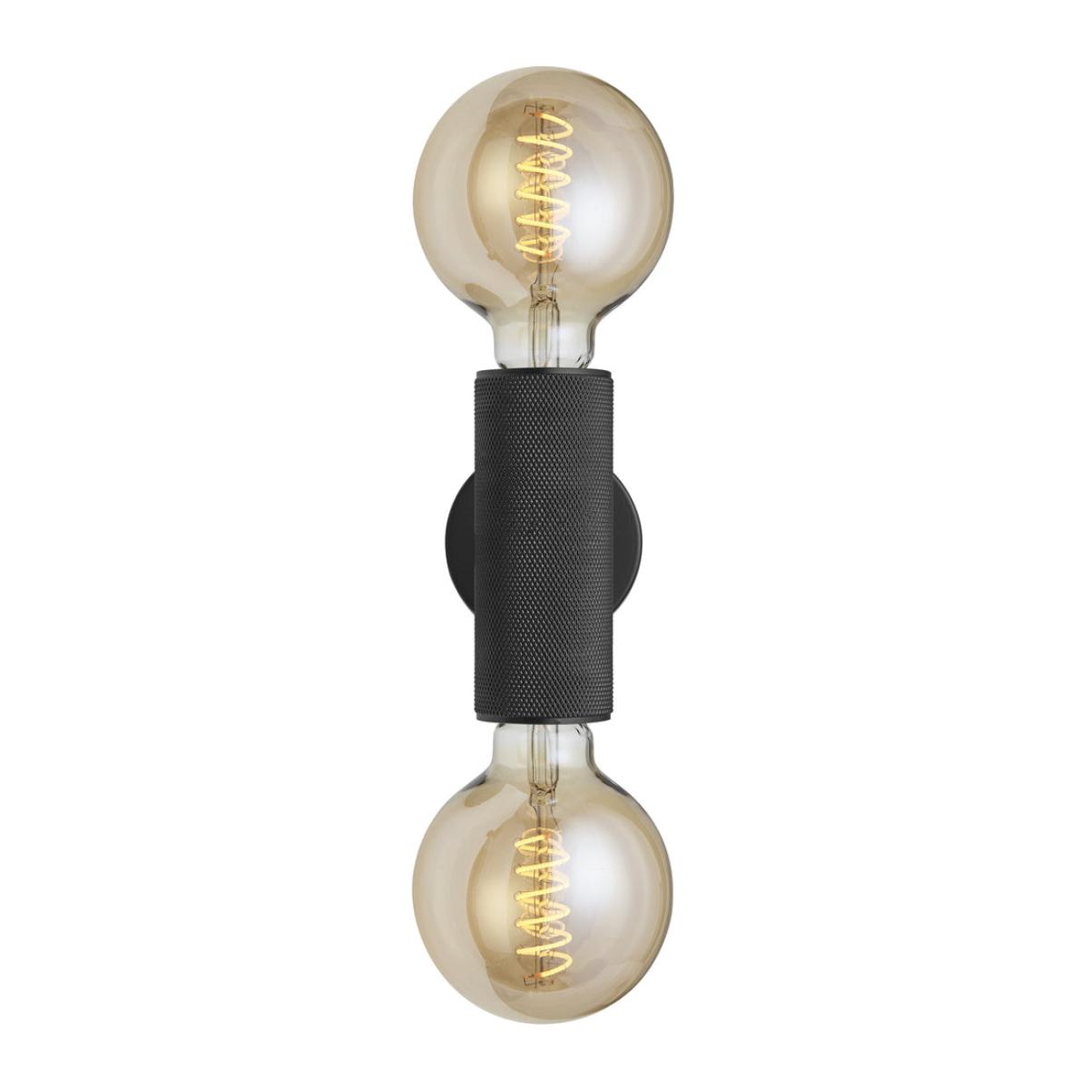 Industville Knurled Edison Double Wall Light - Black – image 5