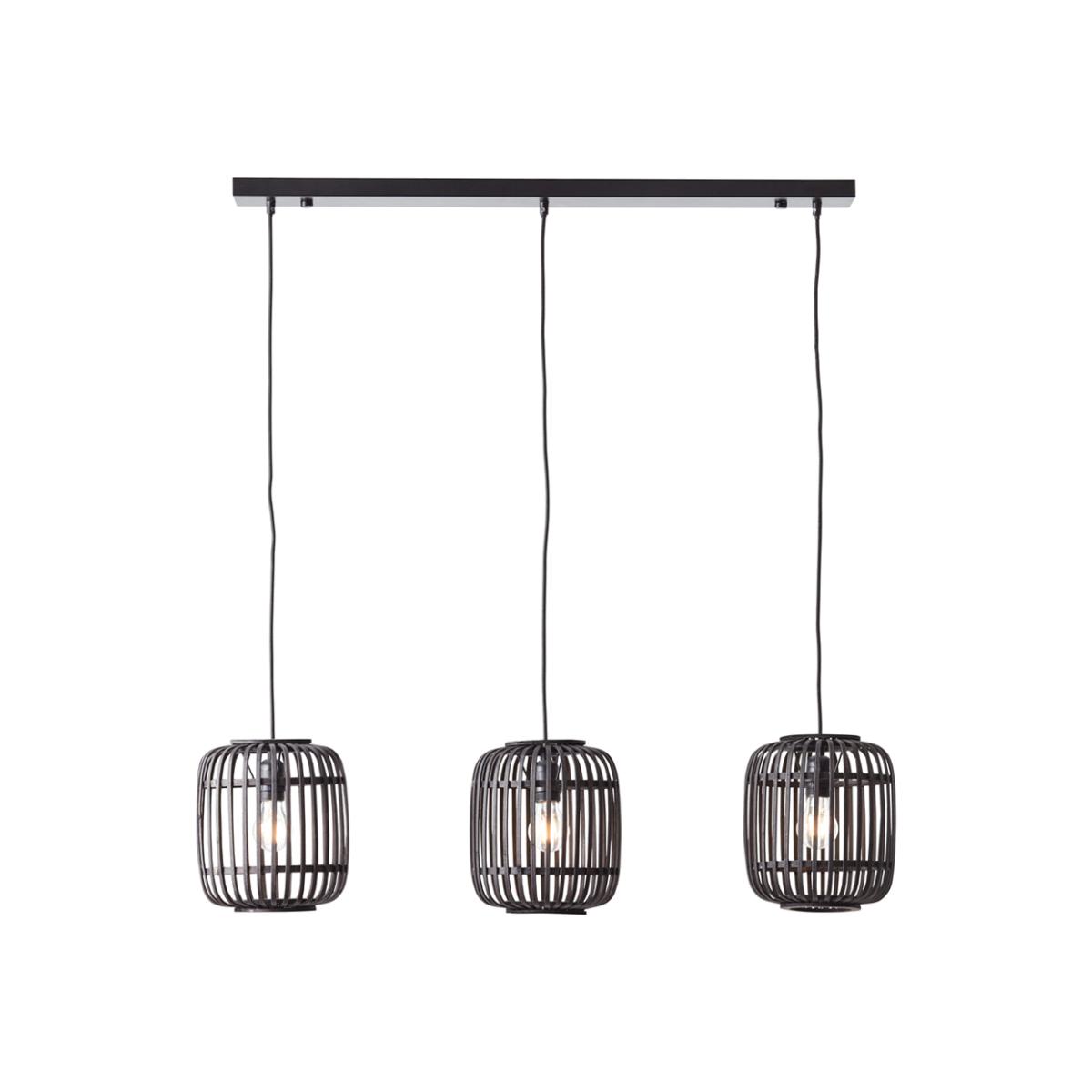 Gallery Interiors Martha Pendant Light in Dark Bamboo - 3 light – image 1