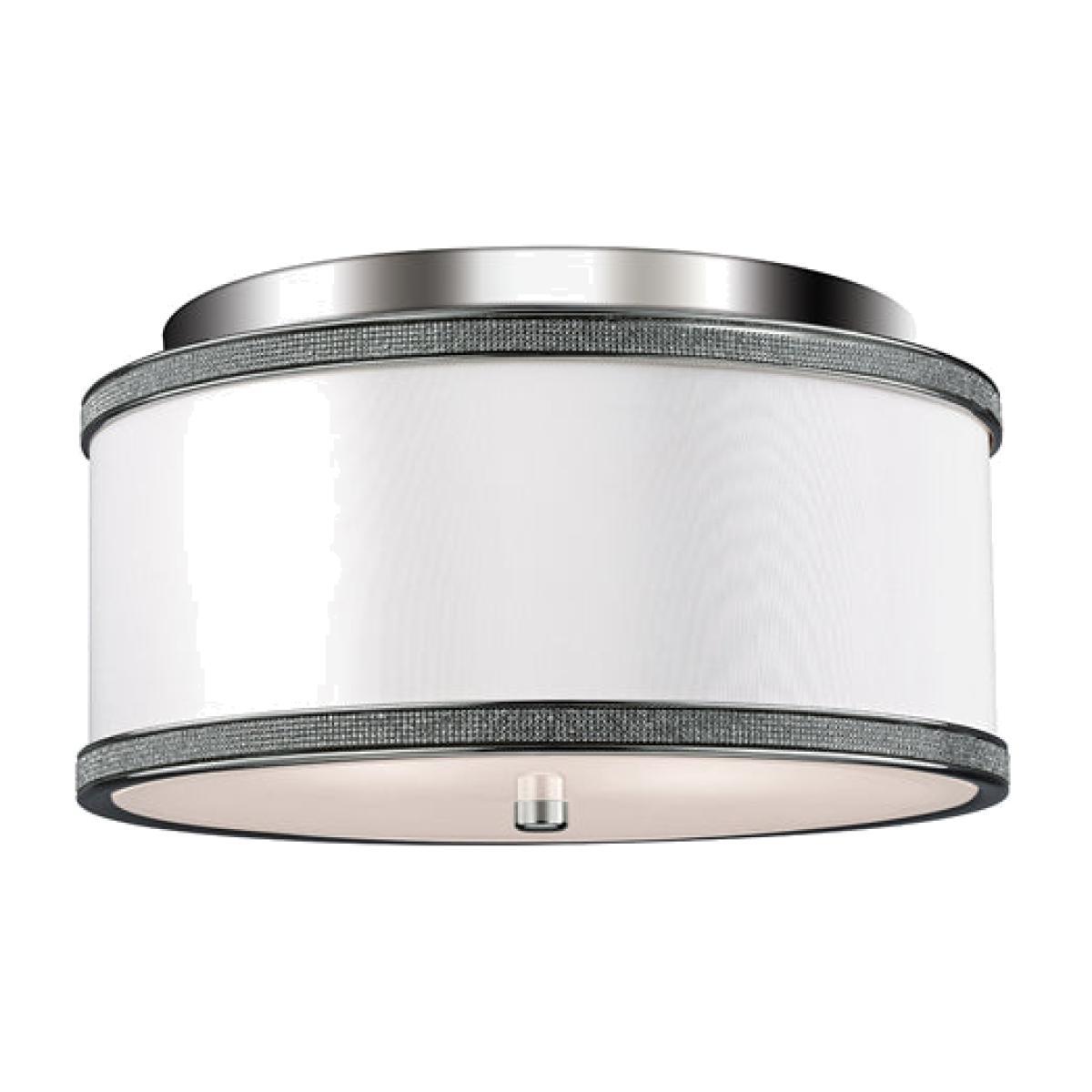 Elstead Pave 2 Light Flush Mount Light Polished Nickel – image 1