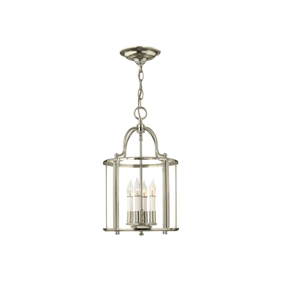 Elstead Gentry 4 Light Polished Pendant Nickel – image 1