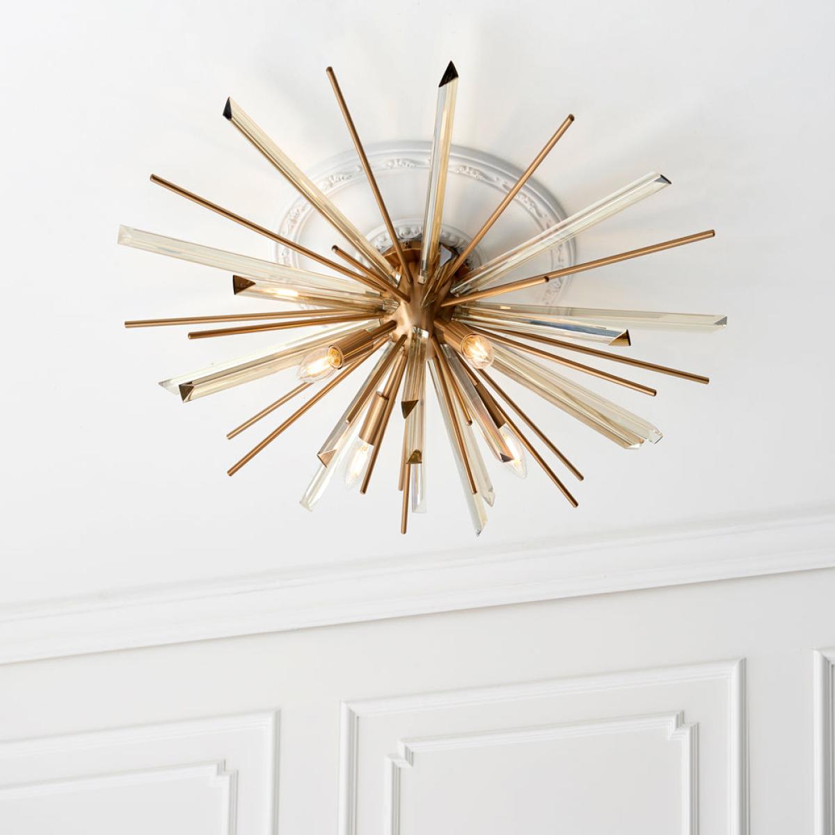 Olivia's Christel Ceiling Light in Gold – image 3