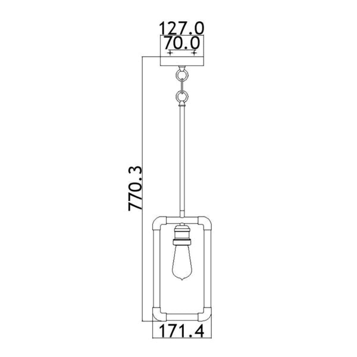 Elstead Imahn 1 Light Pendant Black and Natural Brass – image 3