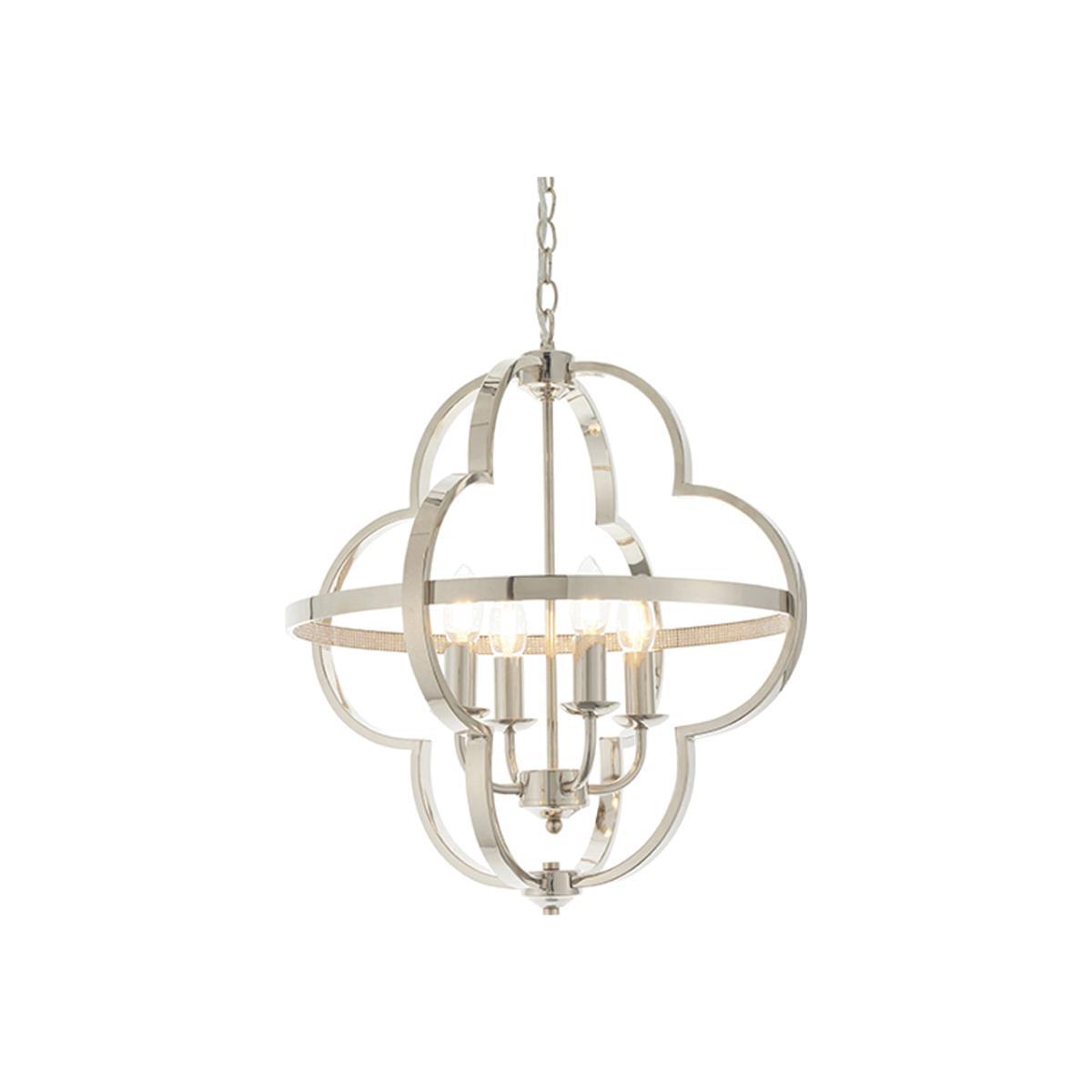 Olivia's Victoria 4 Arm Nickel Pendant Light