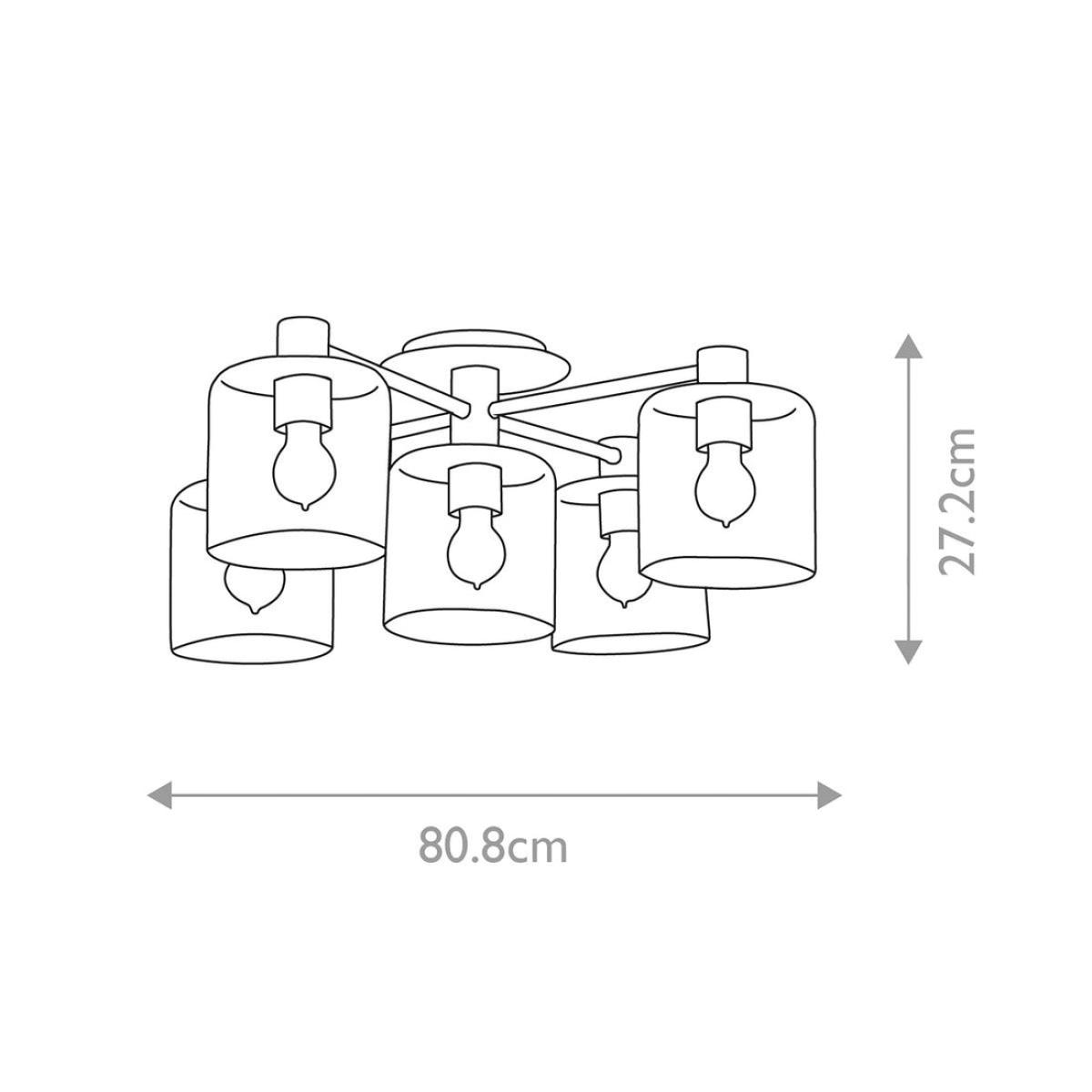 Quintiesse Axel 5 Light Semiflush Mount – image 12