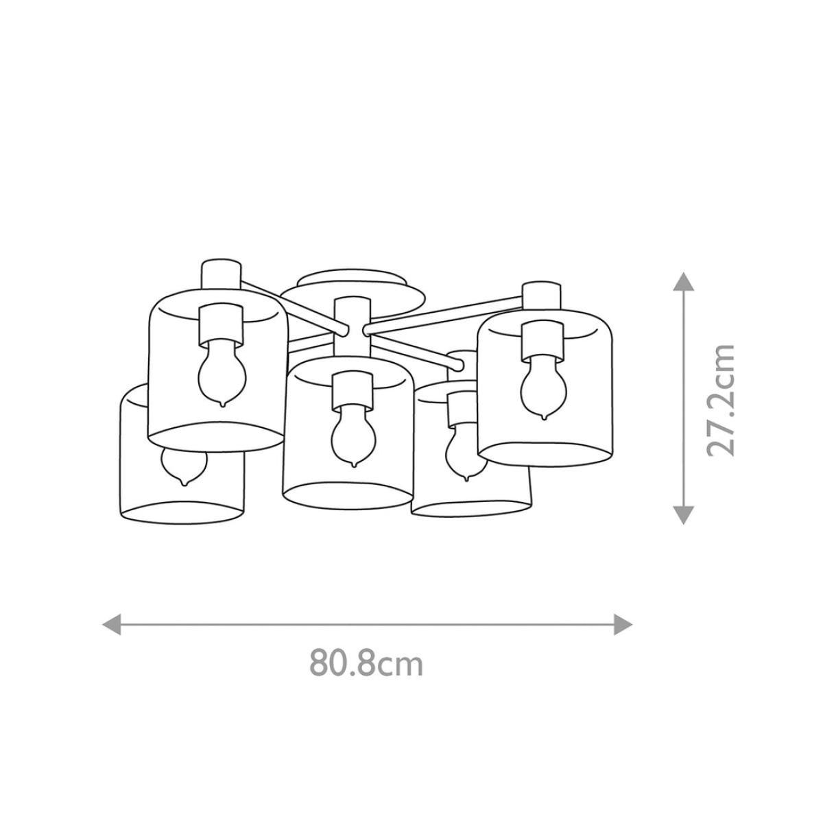 Quintiesse Axel 5 Light Semiflush Mount – image 7
