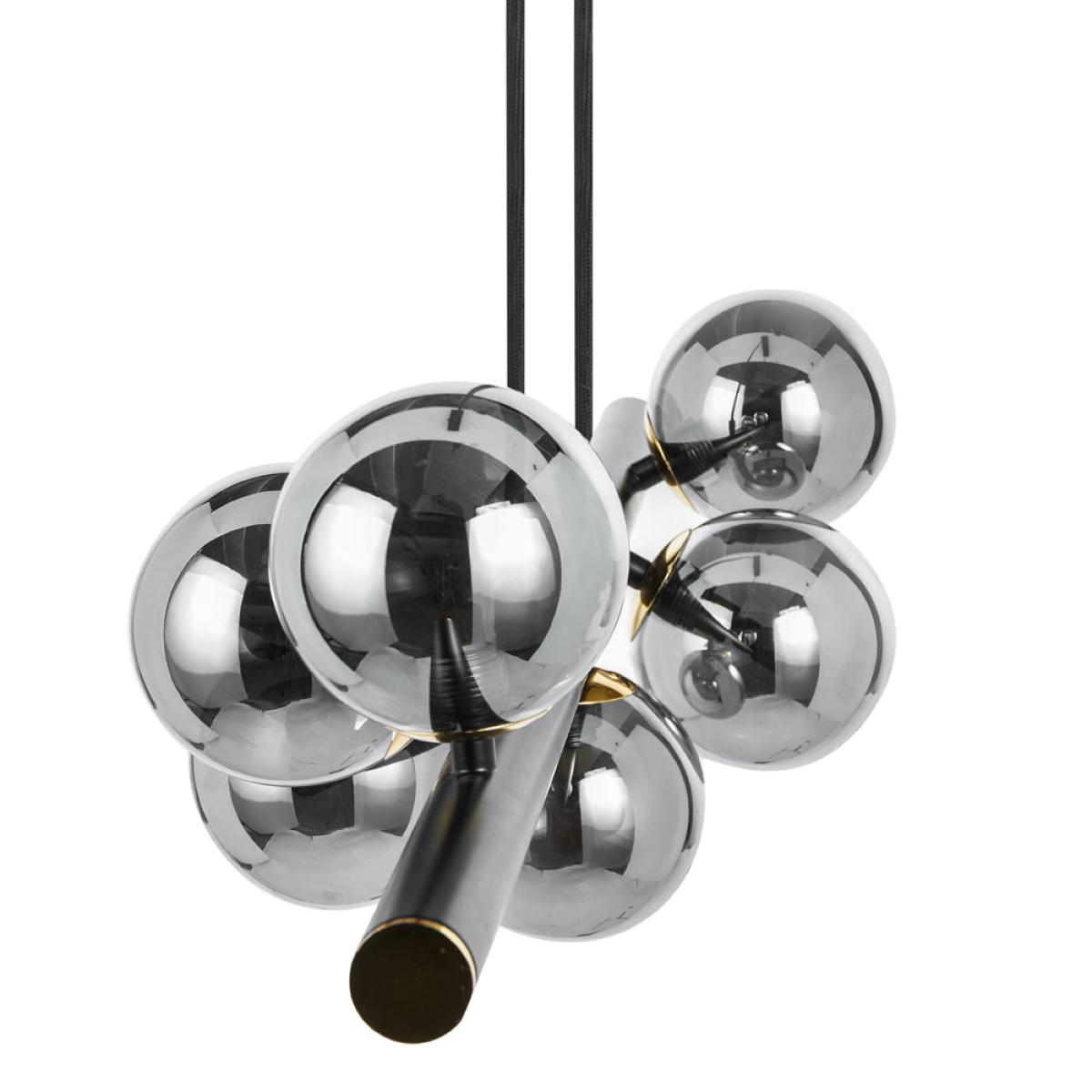 Olivia's Serena Pendant in Smoke Glass and Black Metal – image 6