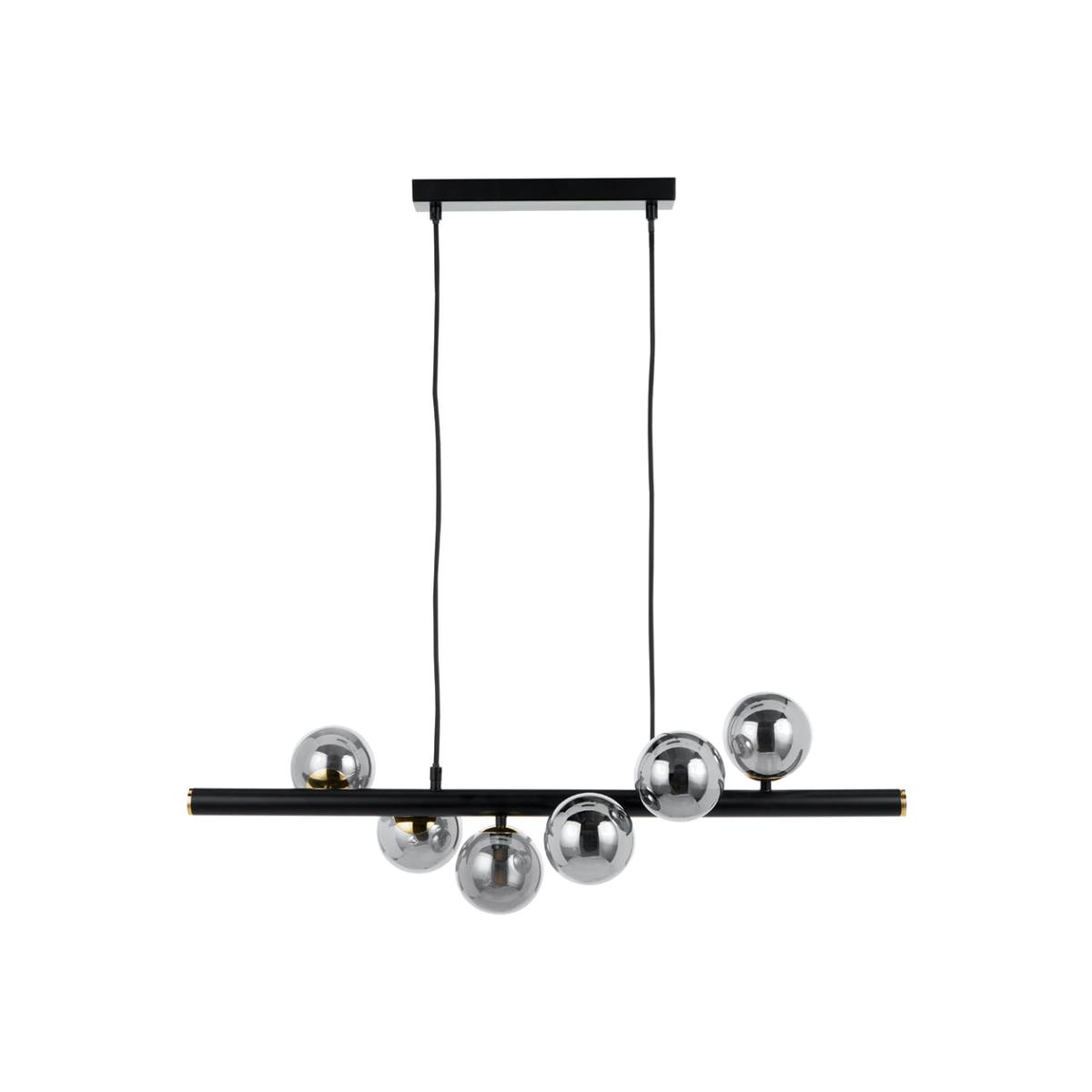 Olivia's Serena Pendant in Smoke Glass and Black Metal – image 1