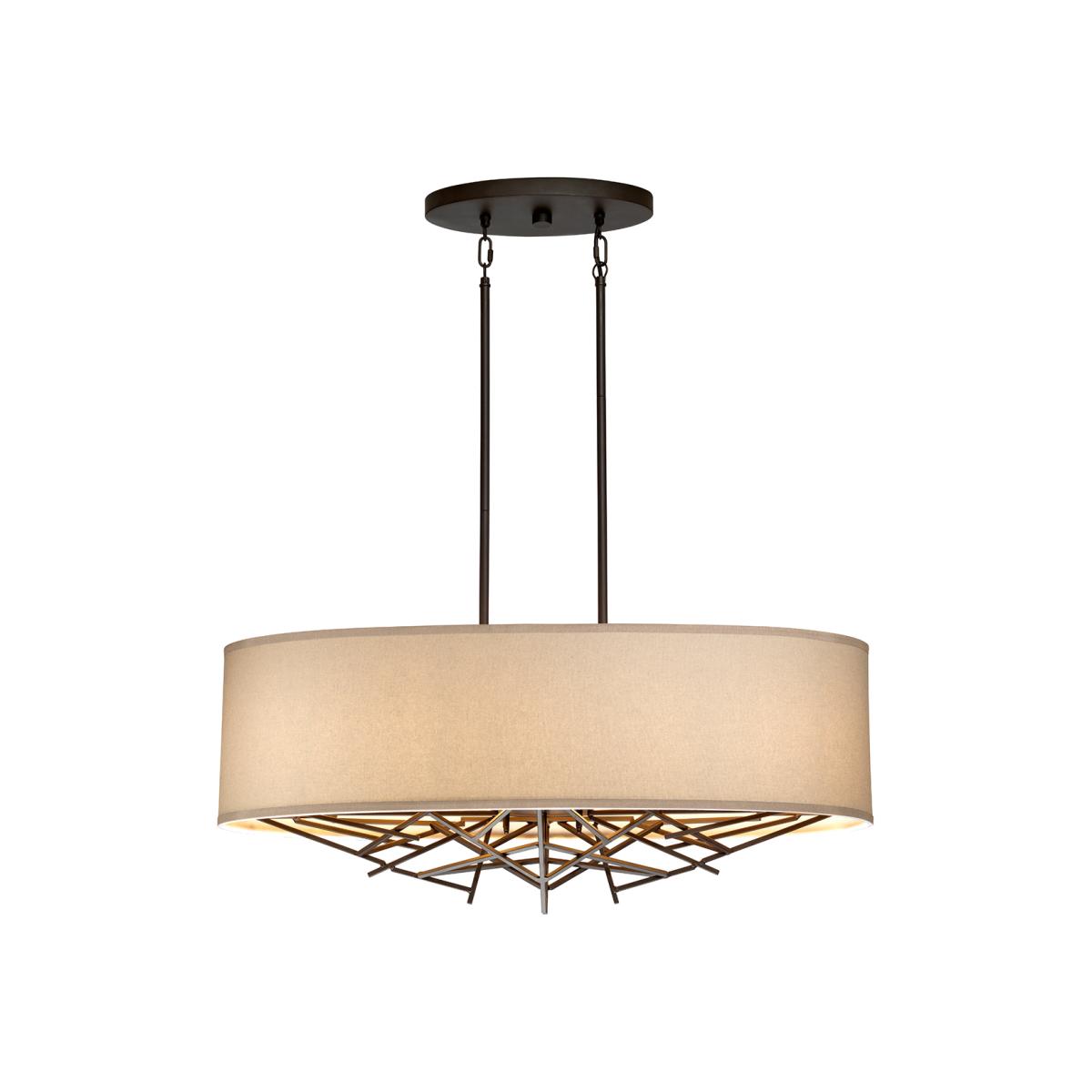 Elstead Lighting Taiko 5 Light Island Pendant Light in Bronze – image 1