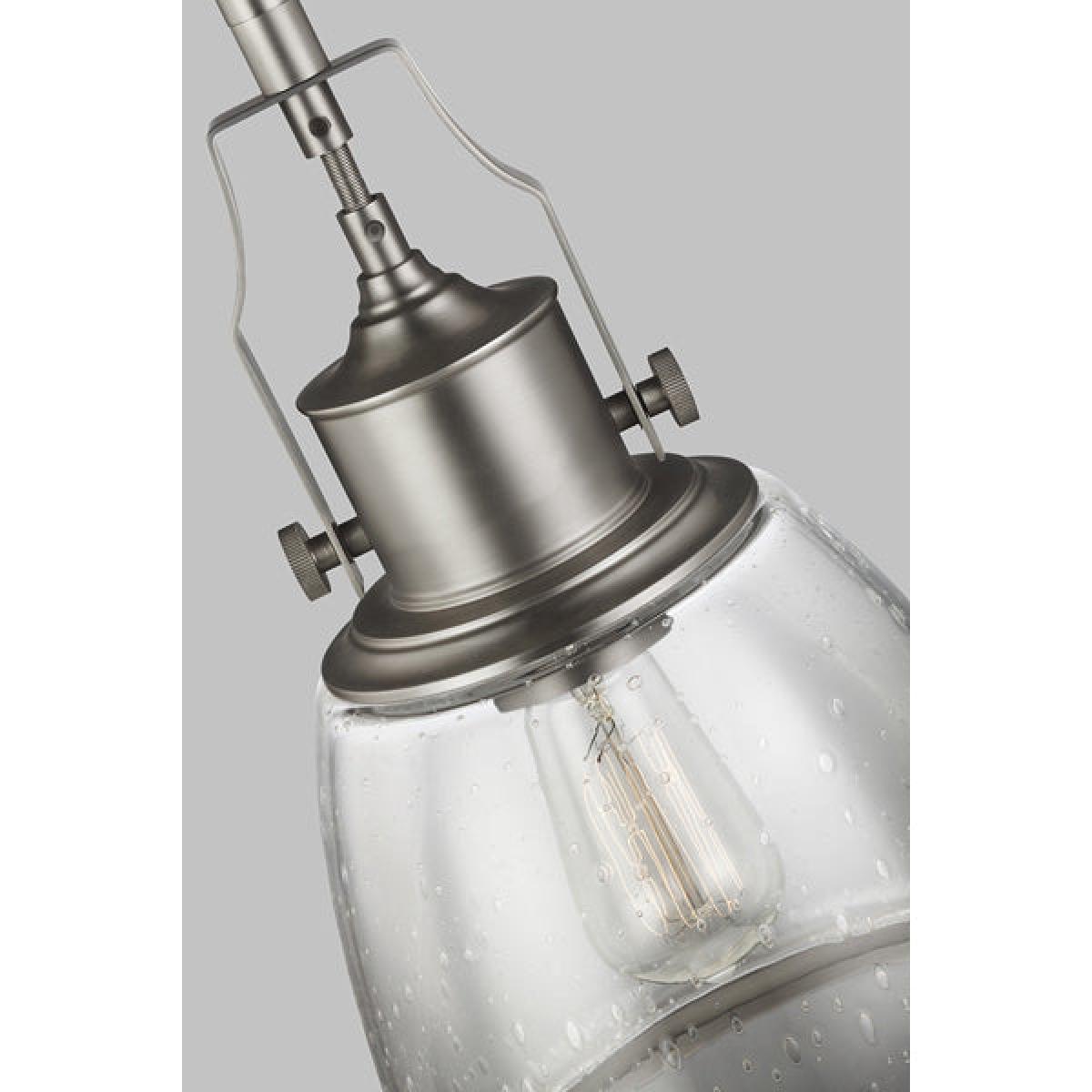 Elstead Hobson 1 Light Pendant Satin Nickel / Large – image 5