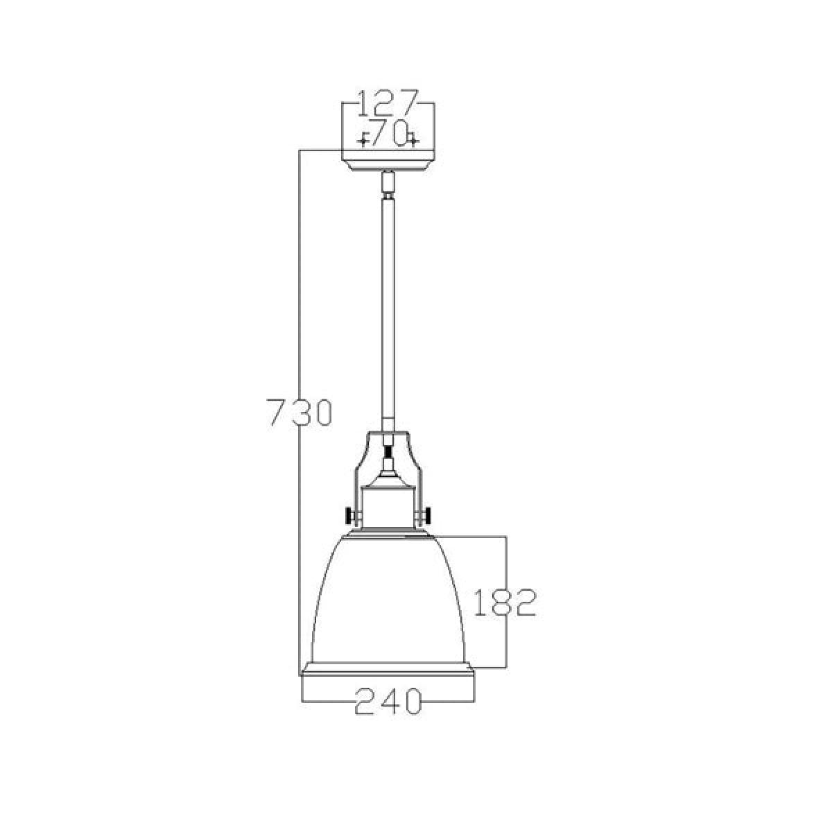 Elstead Hobson 1 Light Pendant Satin Nickel / Large – image 7