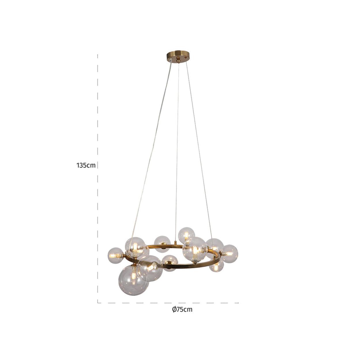 Richmond Yosie Hanging Lamp in Brushed Gold – image 2