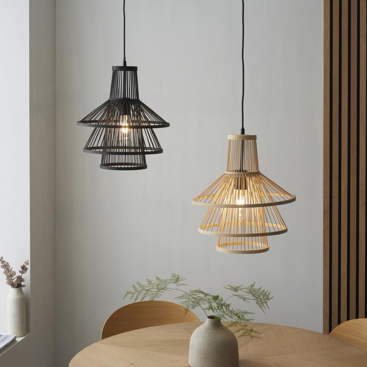 Gallery Interiors Mantra 1 Pendant Light in Light Natural Bamboo – image 3